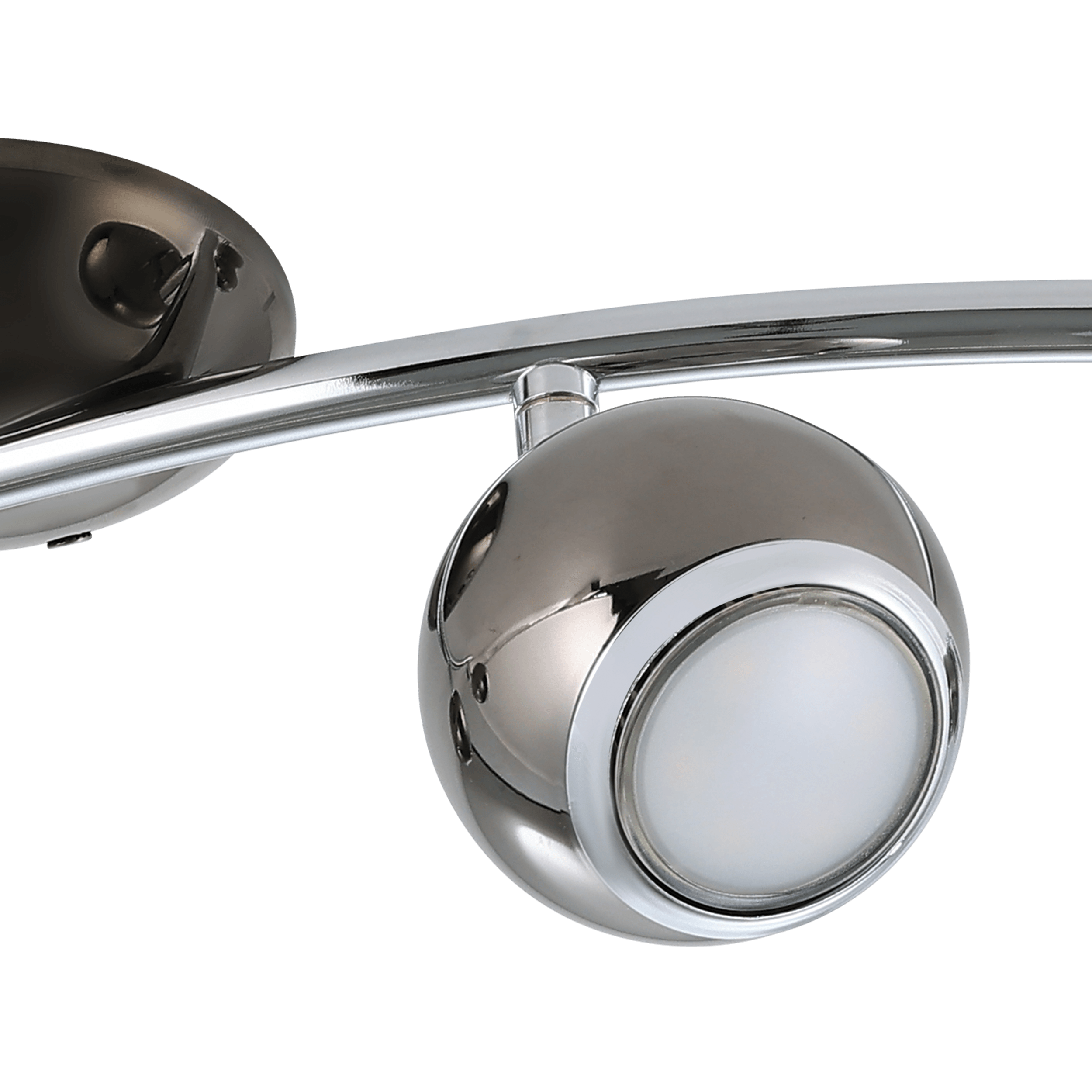 eglo bimeda 4 light black nickel chrome bar spotlight Hallway Lighting Close up