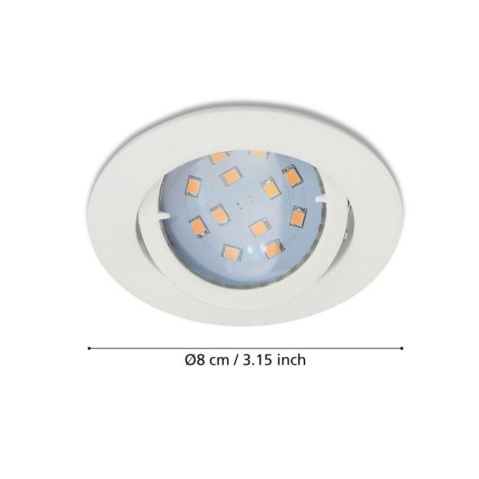 Eglo Tedo Set of 3 White Recessed Downlights