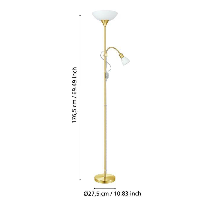 Eglo Up 2 Brass Mother & Child Floor Lamp-warehouse-40