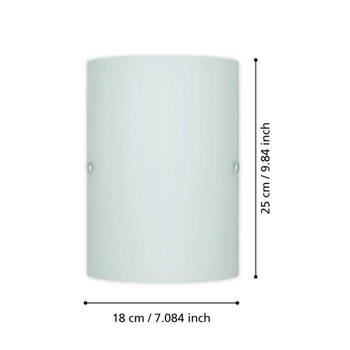 Eglo Troy 3 Curved White Satin Glass Wall Light