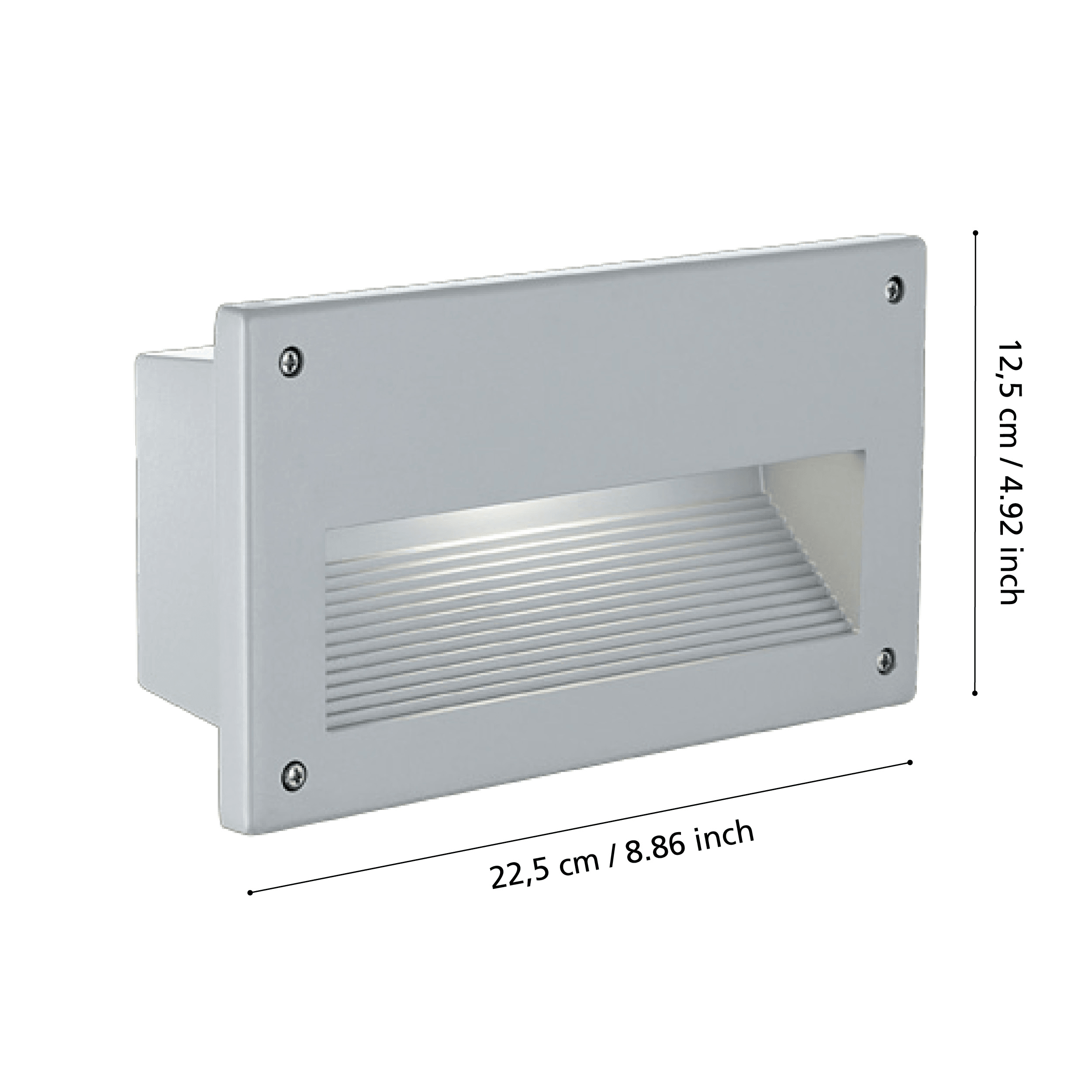 Eglo Zimba Silver IP44 Outdoor Brick Light-WAREHOUSE-40-200326