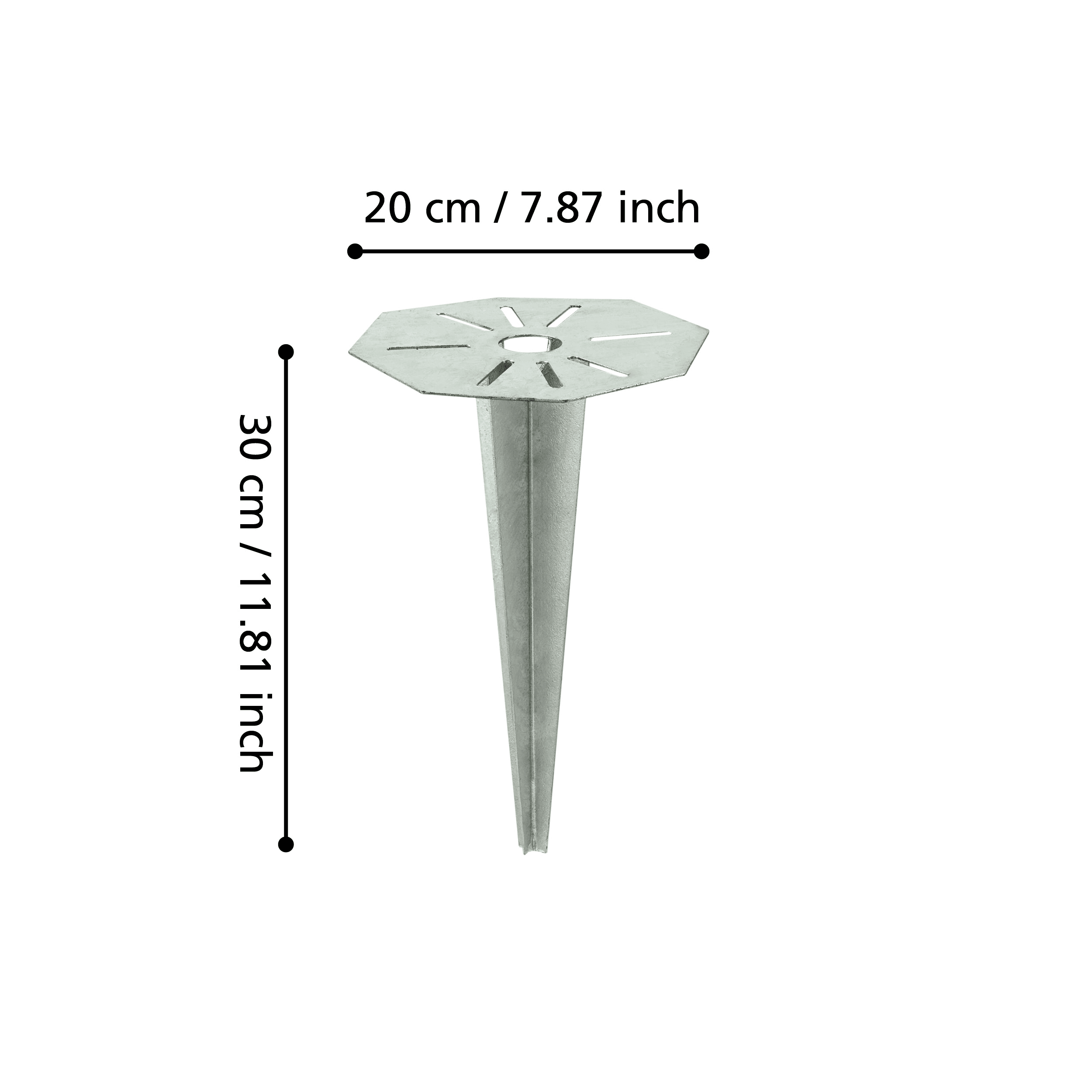 eglo cuba zinc outdoor ground spike 30cm living room image