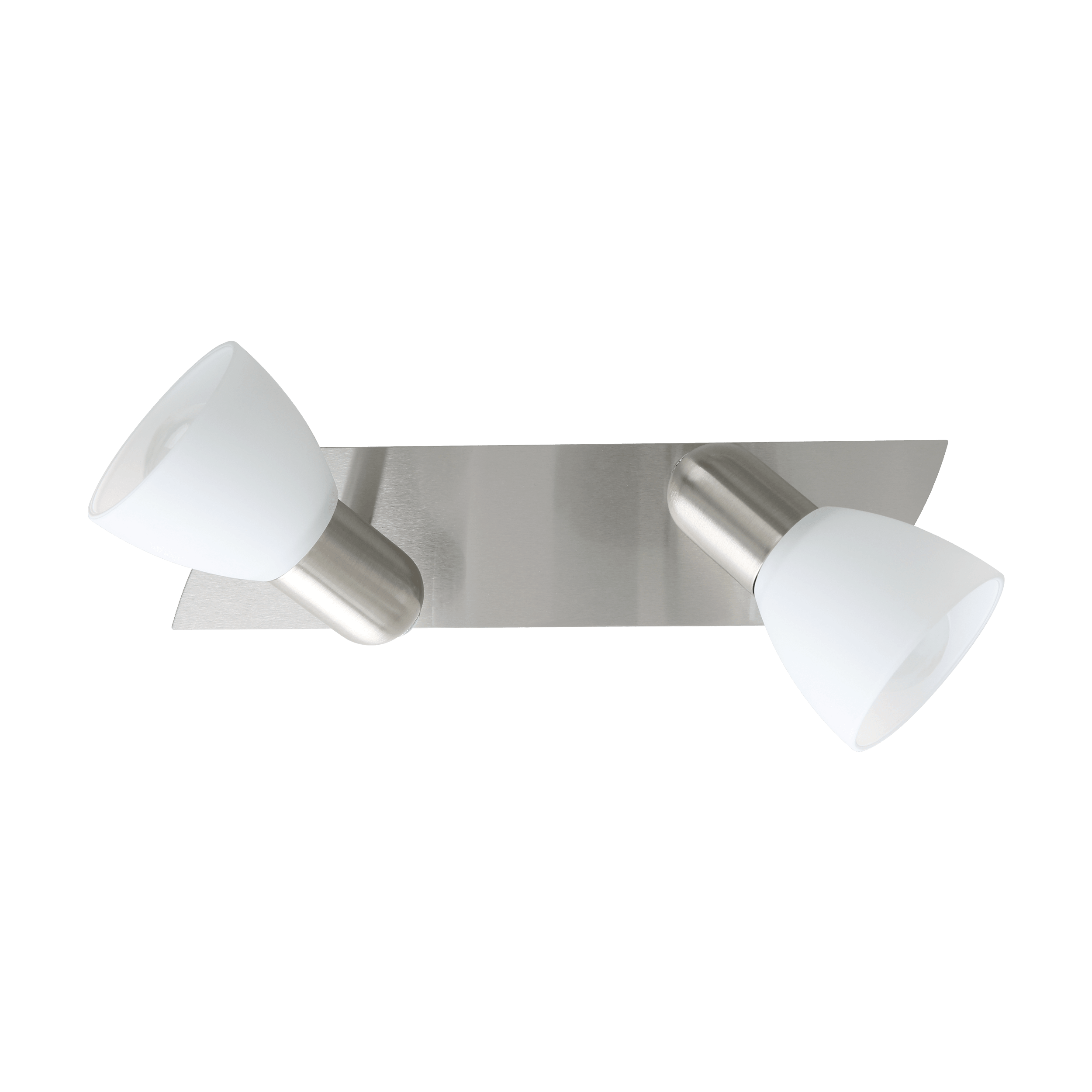 eglo enea nickel satin glass 2 light bar spotlight hallway lighting