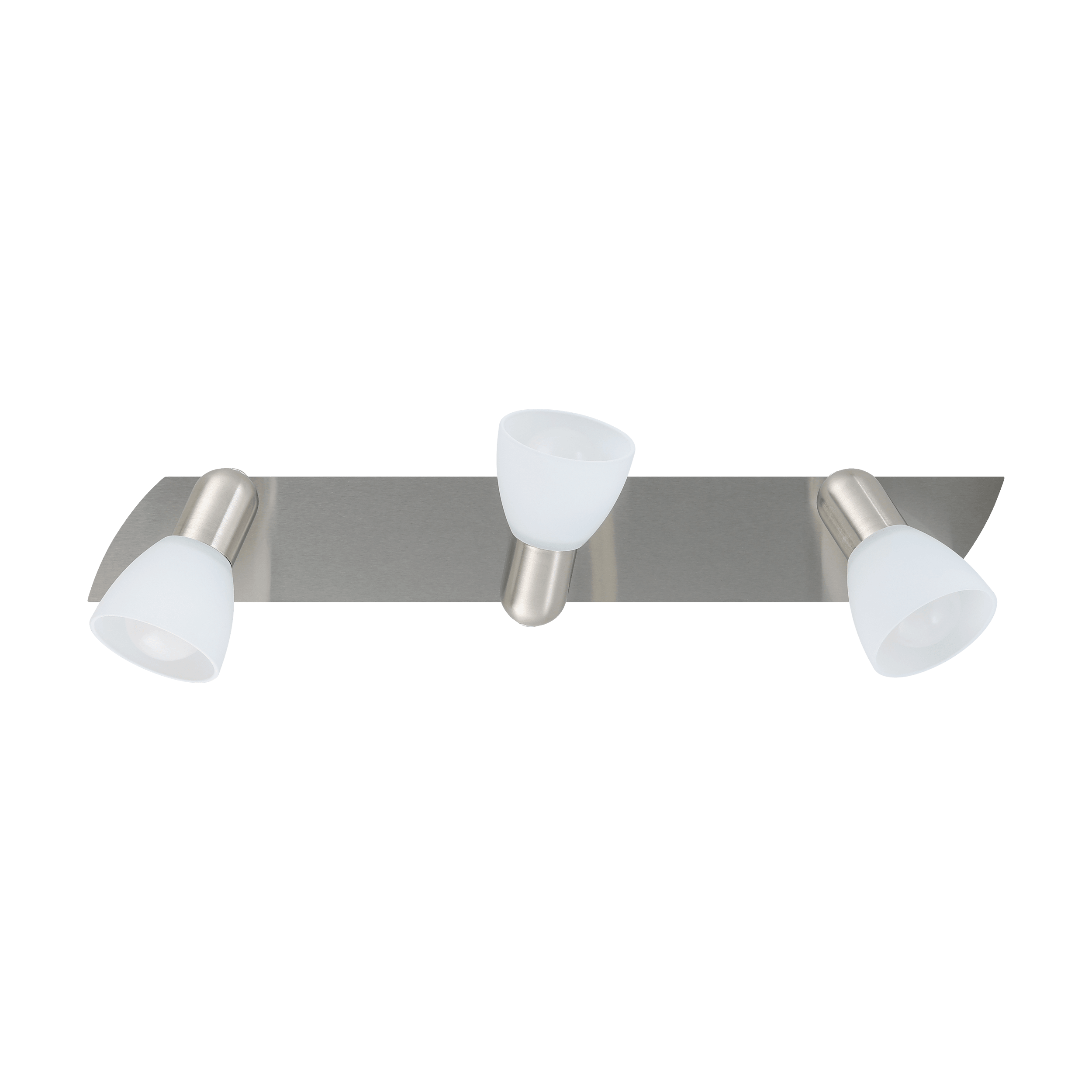 eglo enea nickel satin glass 3 light bar spotlight kitchen lighting