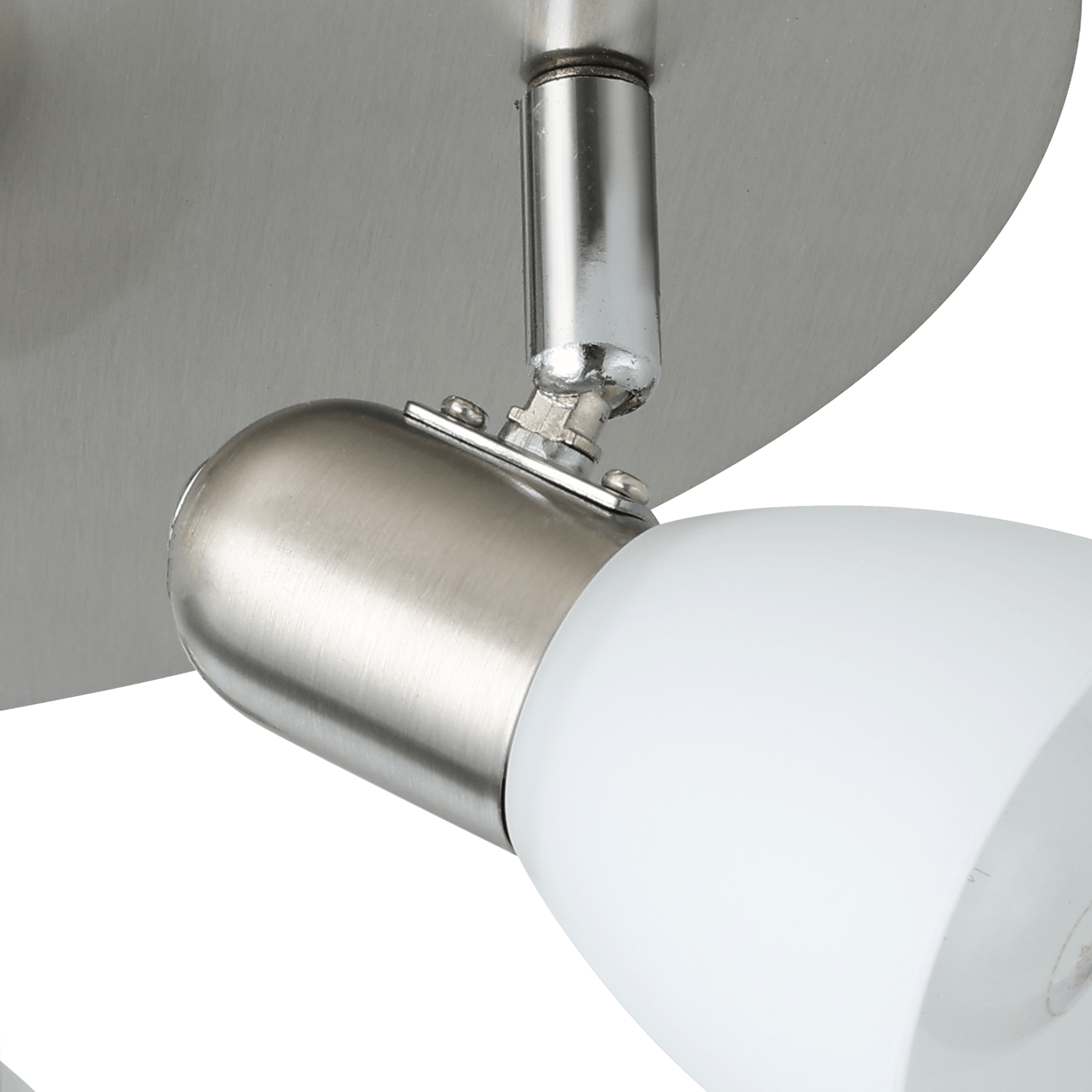 eglo enea nickel satin glass 3 light plate spotlight Kitchen Lighting Close Up
