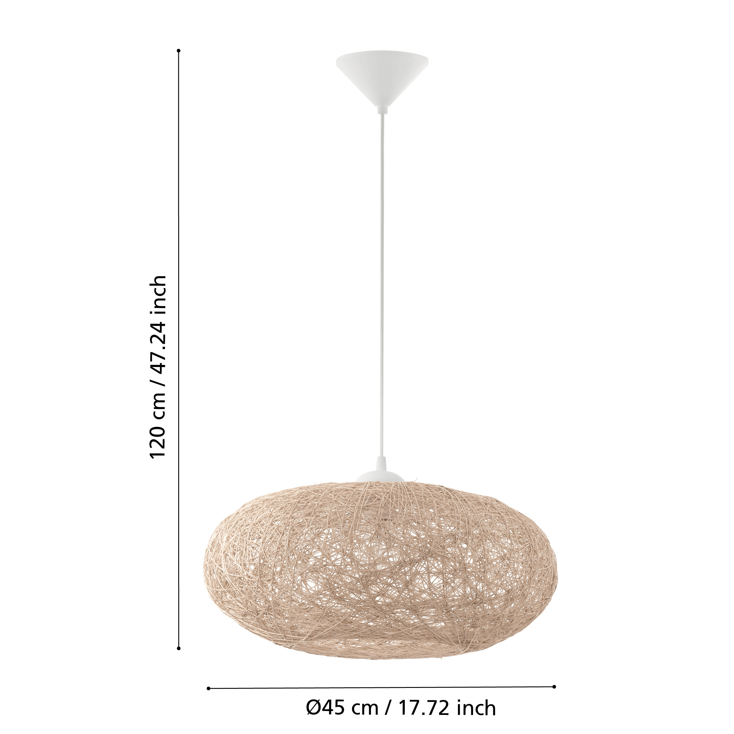 eglo campilo beige paper lampshade ceiling pendant kitchen lighting