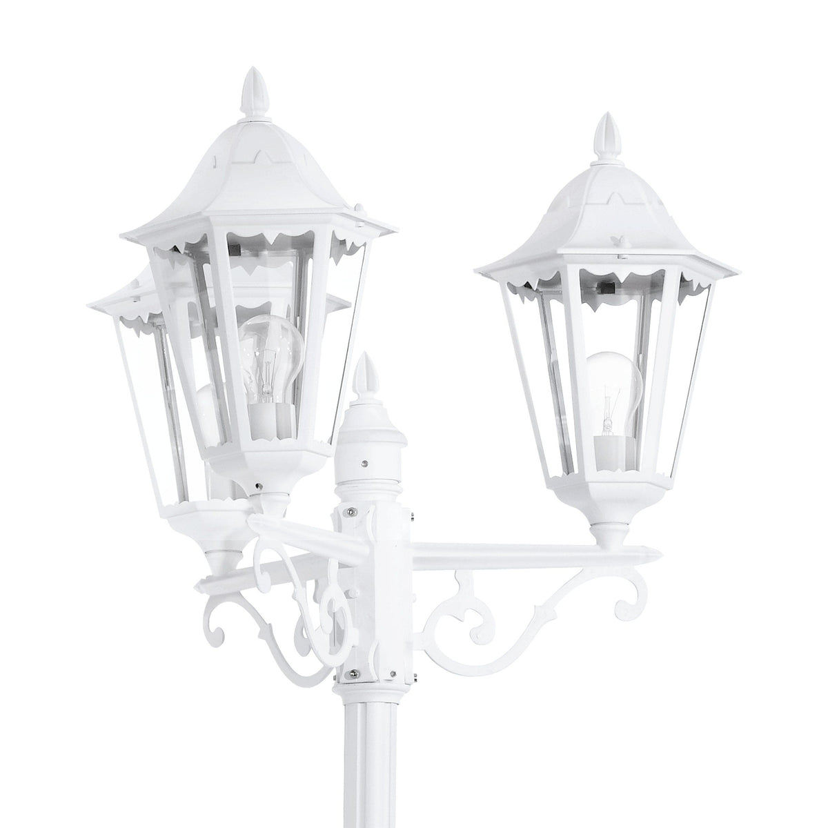 Eglo Navedo 3 Light White Lamp Post Pathway Outdoor IP44