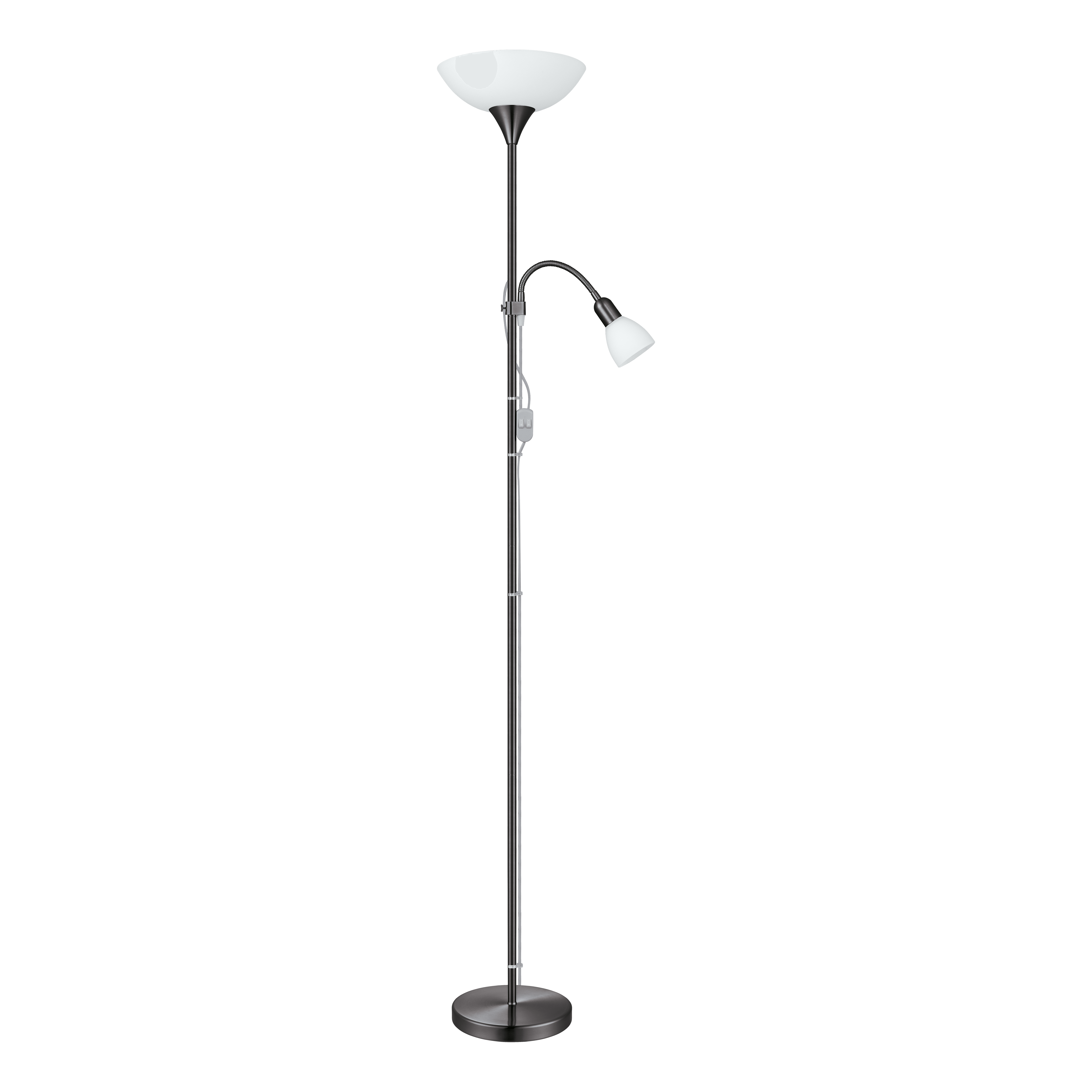 eglo up 2 black nickel floor lamp