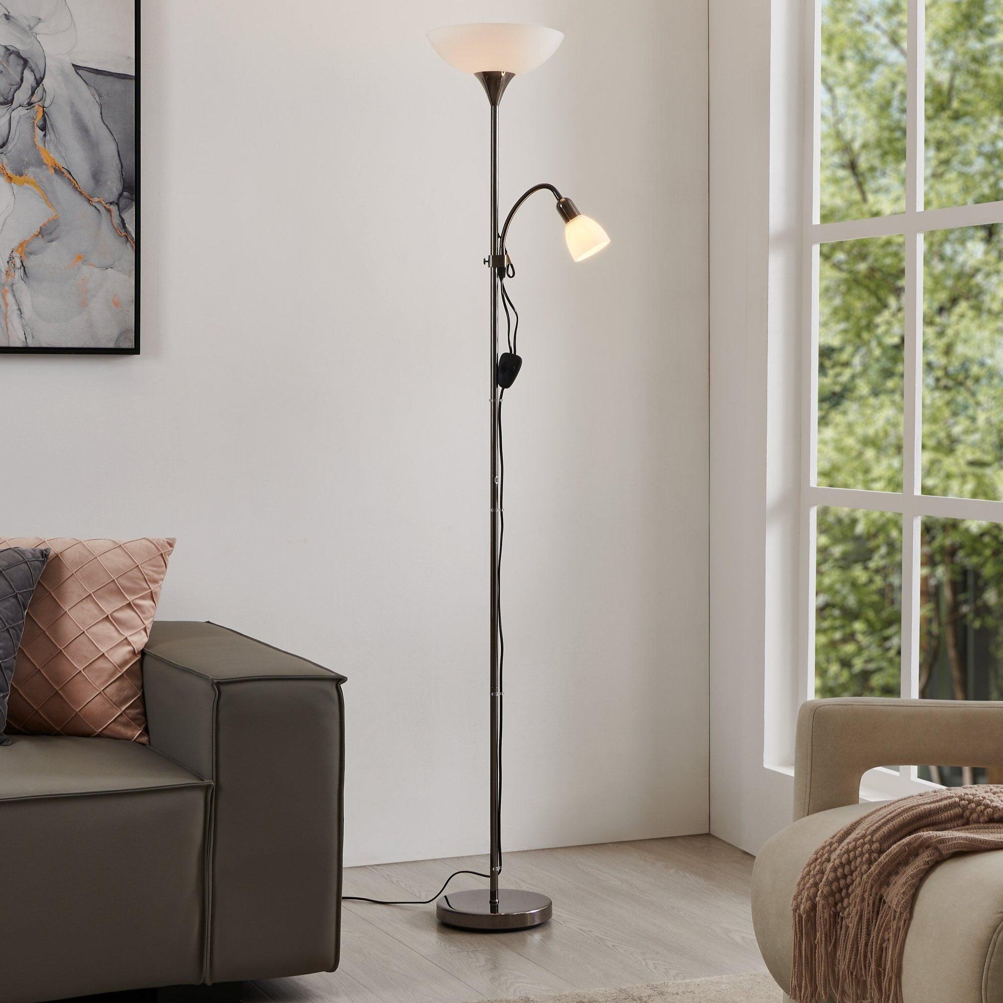 Eglo Up 2 Black Nickel Floor Lamp