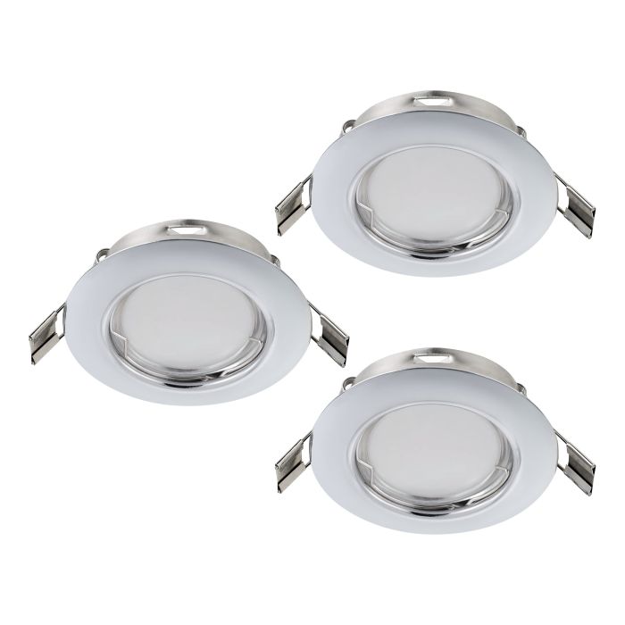 Eglo Peneto Set of 3 Chrome Recessed Downlights - 7.8cm — alternate view