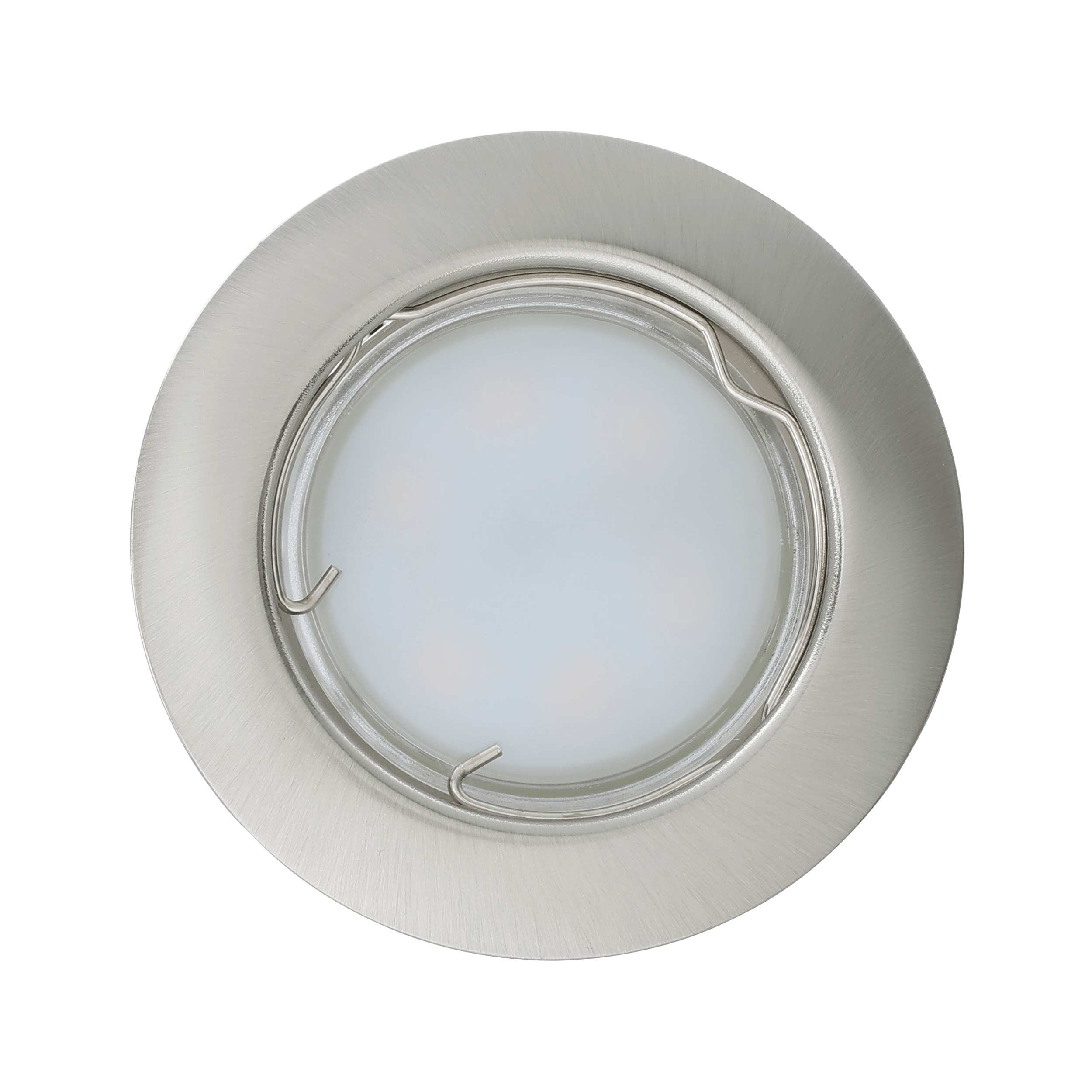 eglo peneto set of 3 nickel recessed downlights 7 8cm hallway lighting