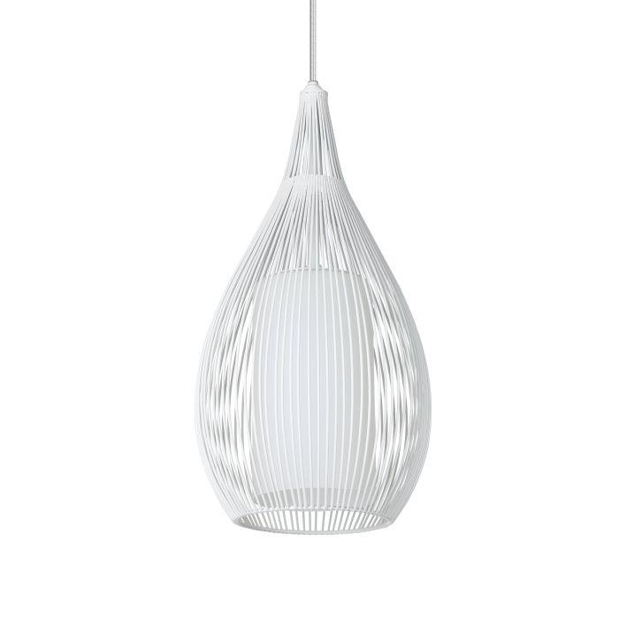eglo razoni 3 light white rounded wire glass shaded pendant kitchen lighting