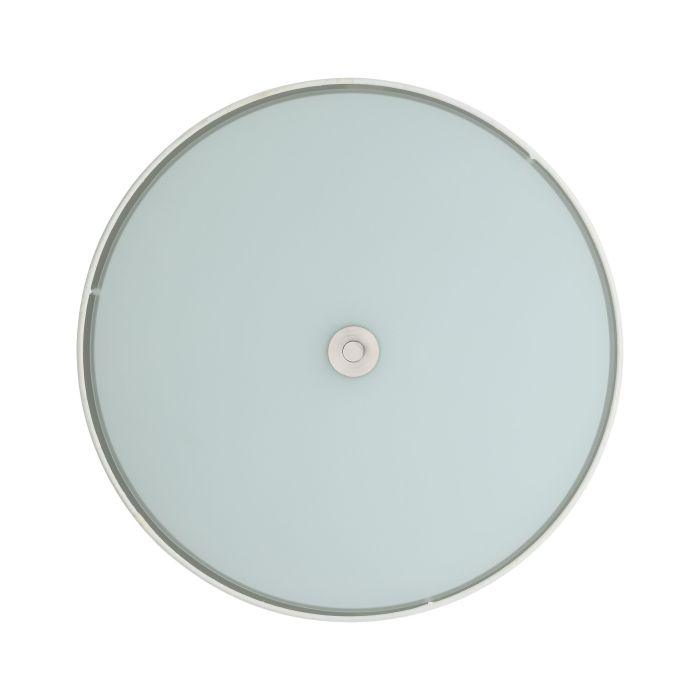 eglo pasteri flush 47 5cm white fabric drum shade with glass diffuser kitchen lighting