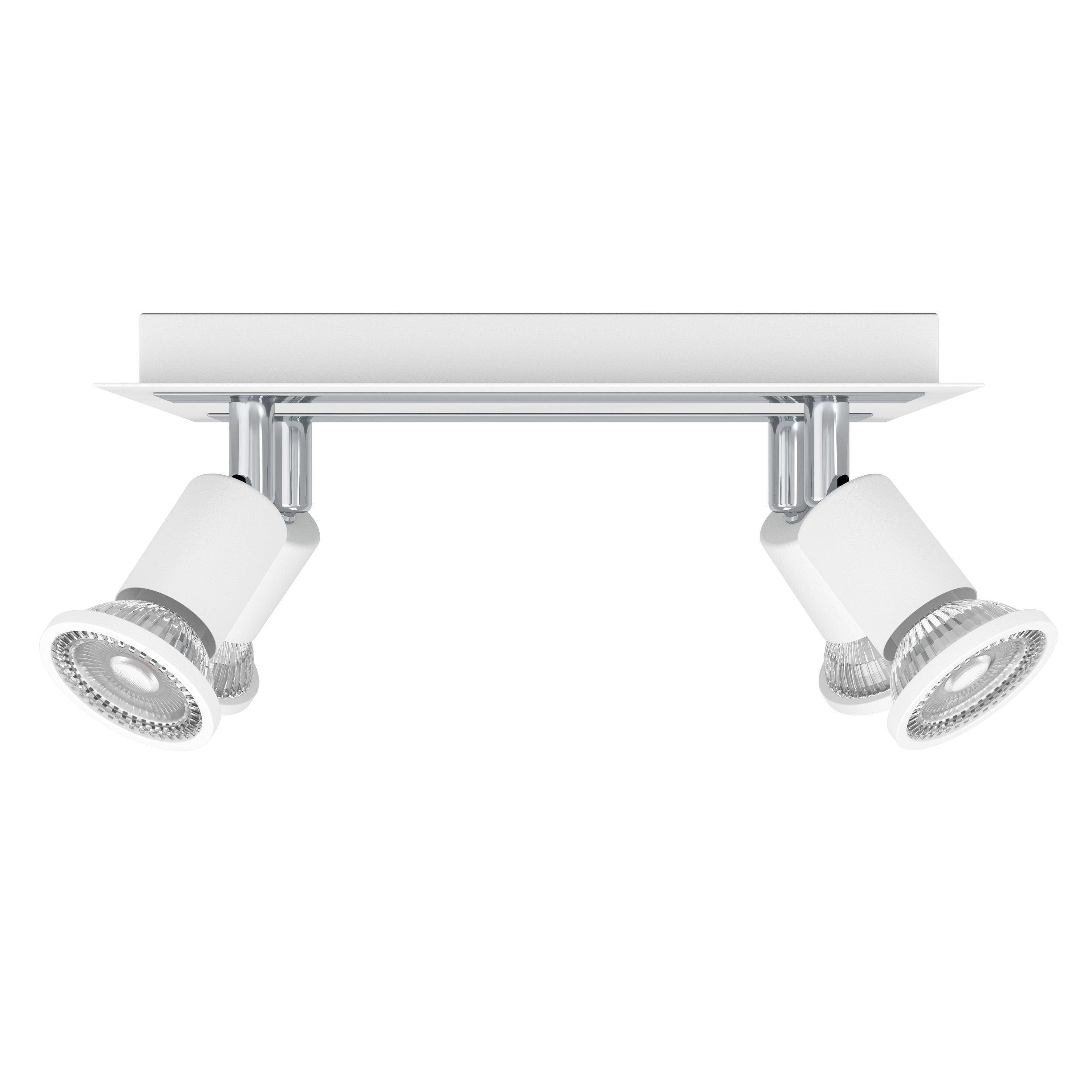 eglo sarria white chrome 4 light plate spotlight Kitchen Lighting Close Up