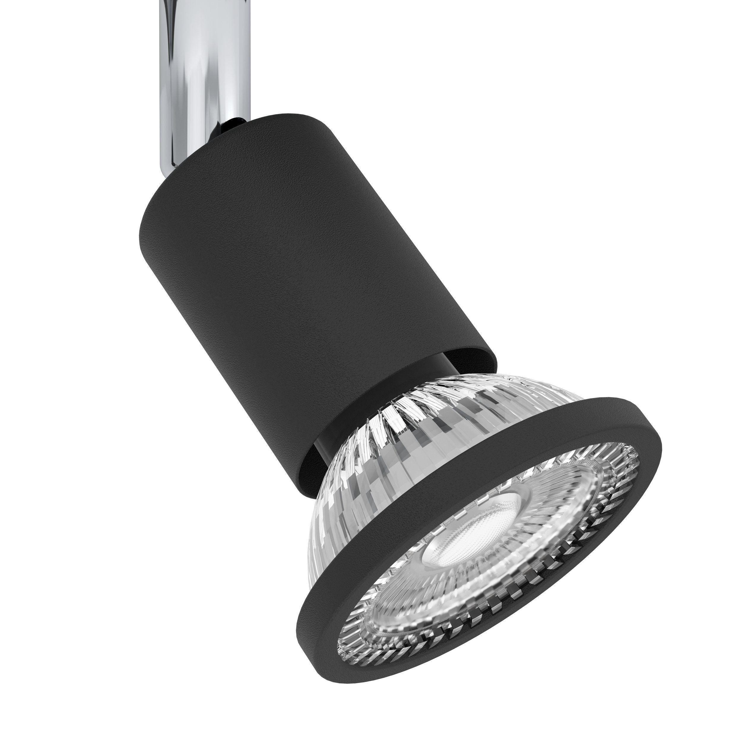 eglo sarria black chrome 3 light bar spotlight Kitchen Lighting Close Up