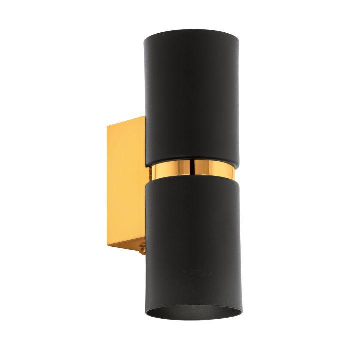 eglo passa black gold up down wall light living room image