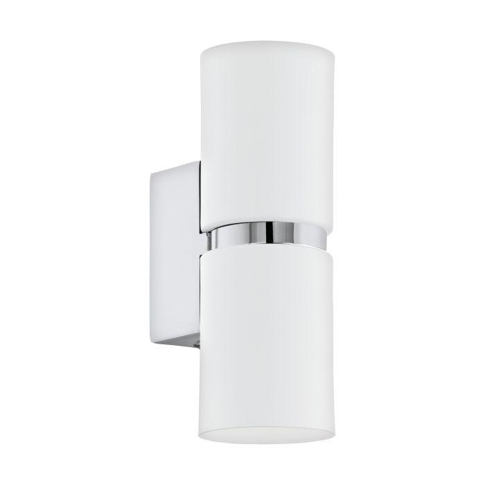 eglo passa chrome white up down wall light living room image