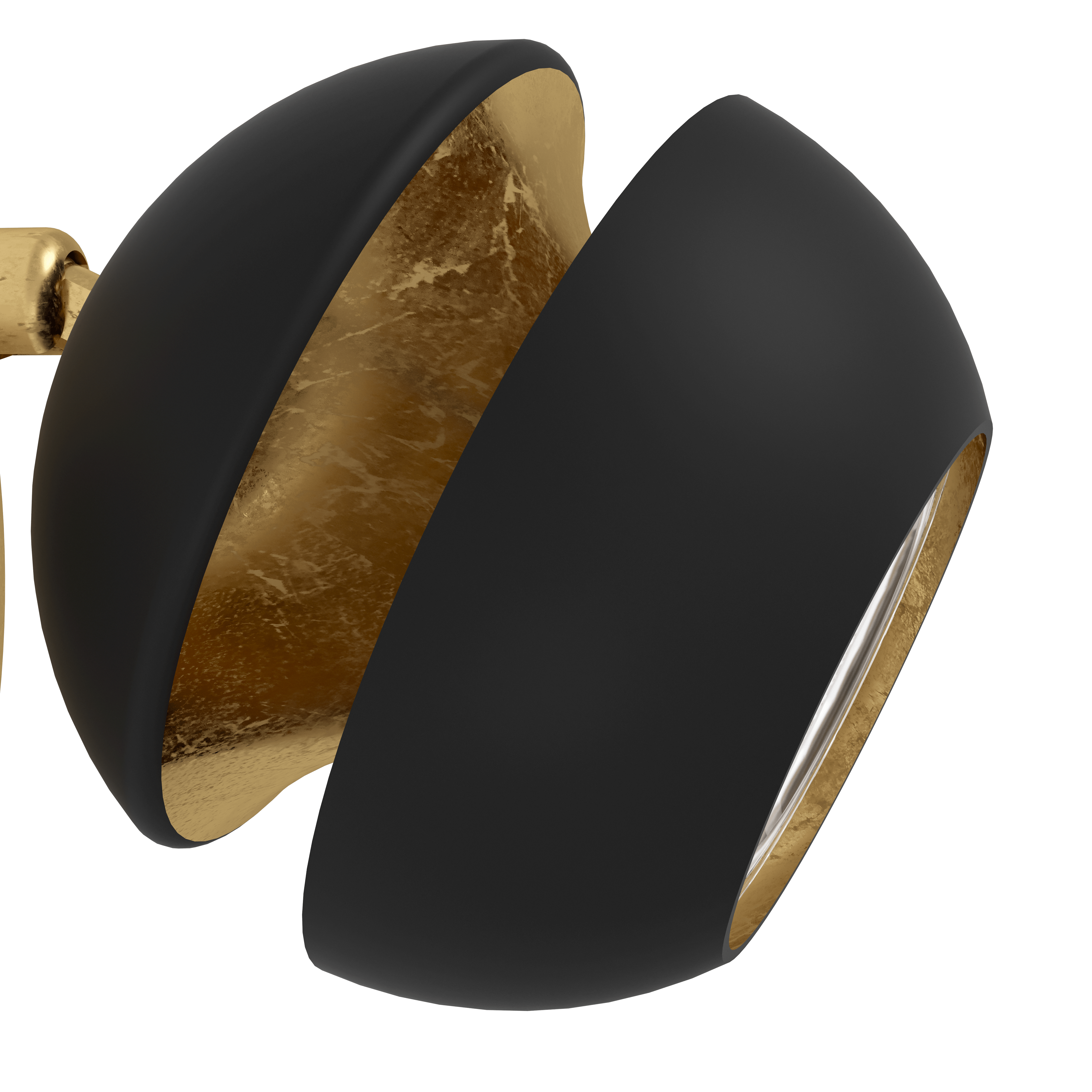eglo nocito gold black wall spotlight hallway lighting