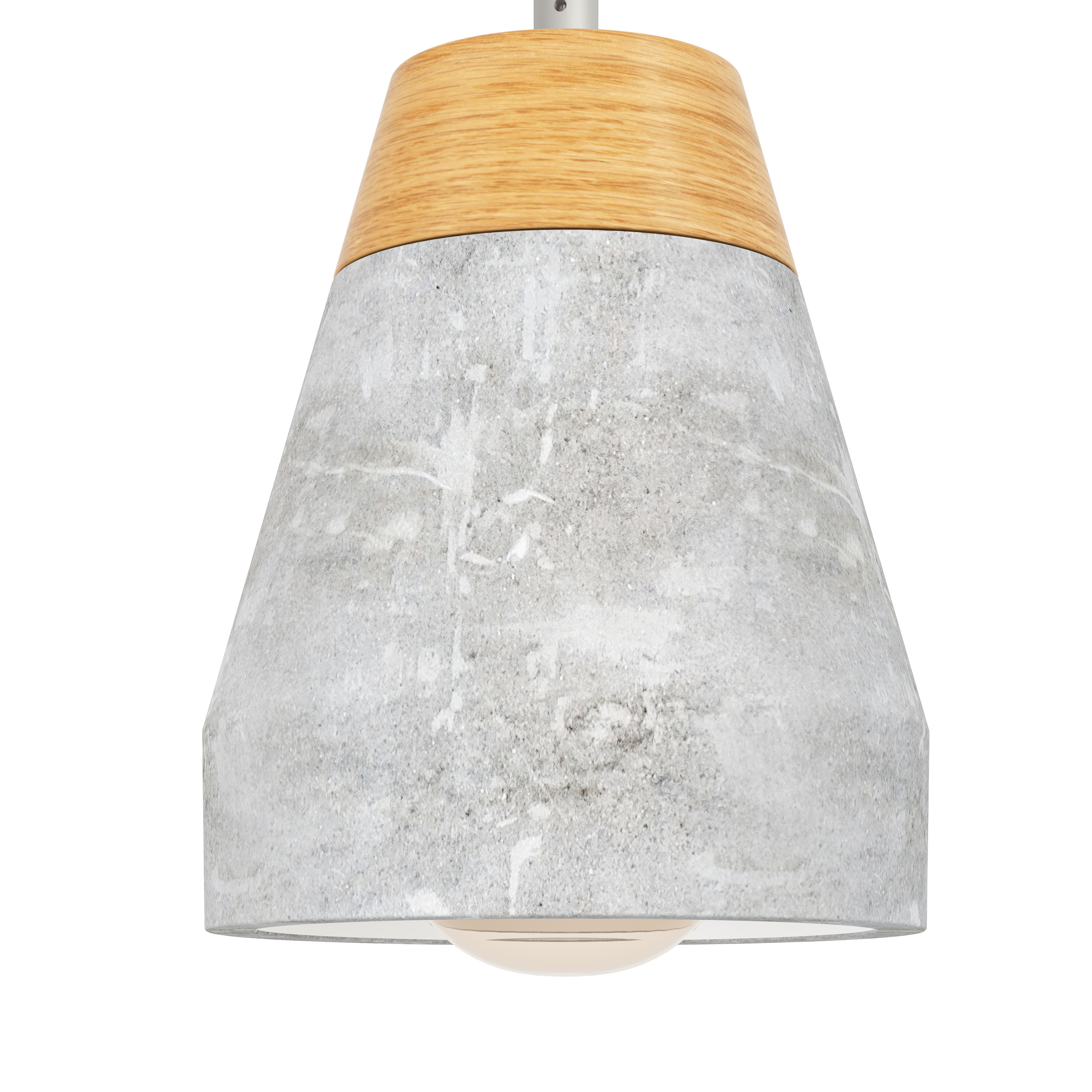 Eglo Tarega Concrete & Wood Lampshade Ceiling Pendant