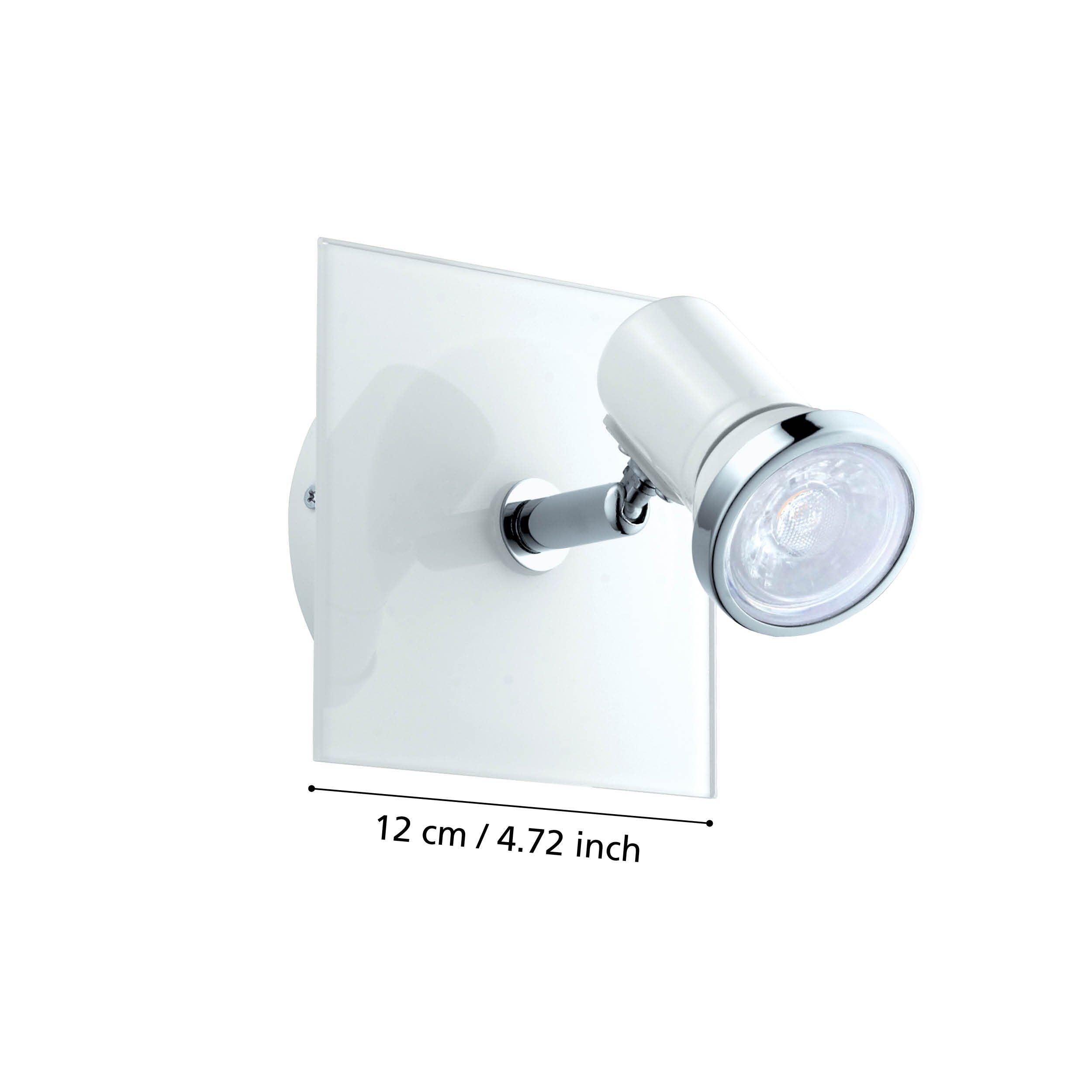 Eglo Tamara 1 White & Chrome Bathroom Wall Spotlight