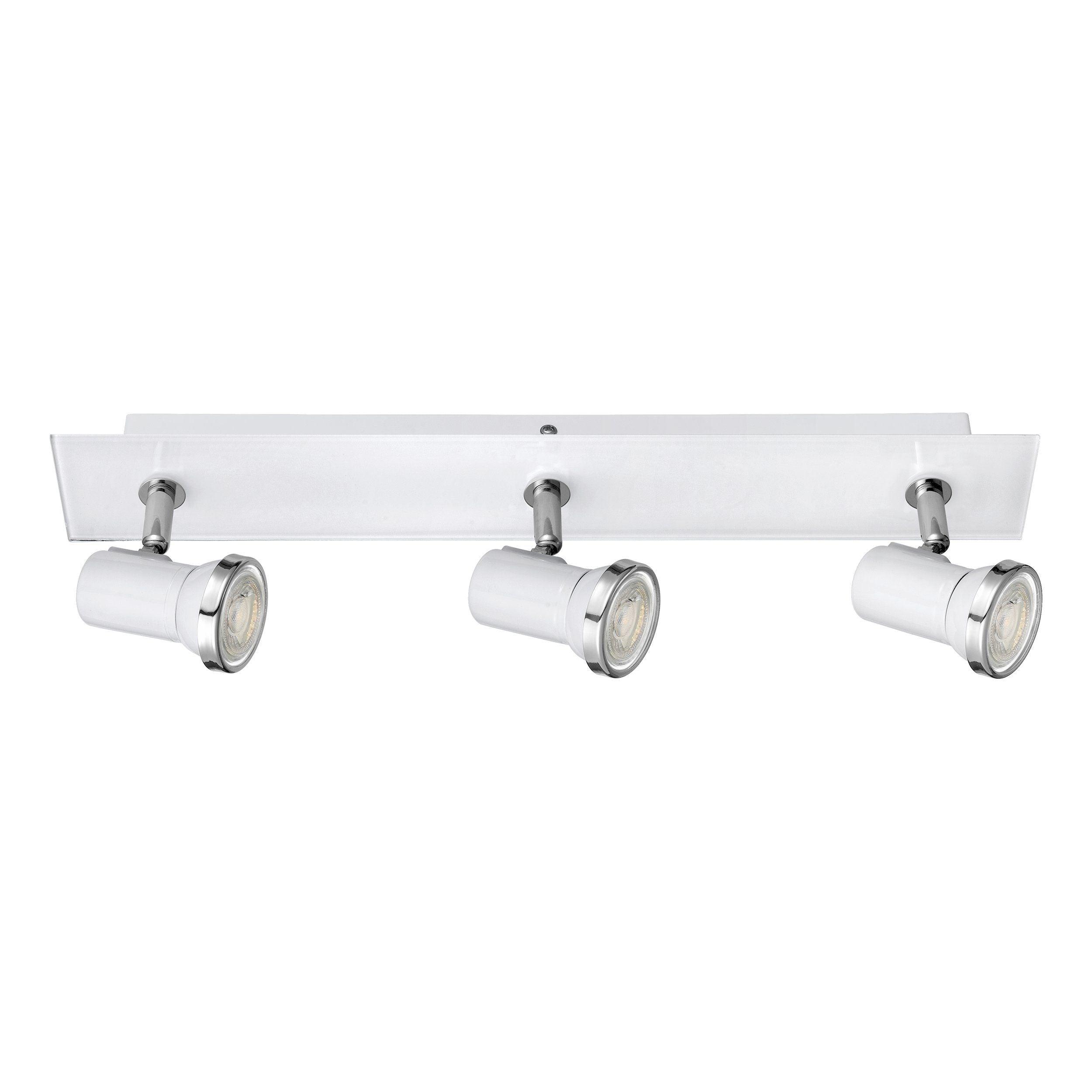 Eglo Tamara 1 White & Chrome 3 Light Bathroom Spotlight Bar