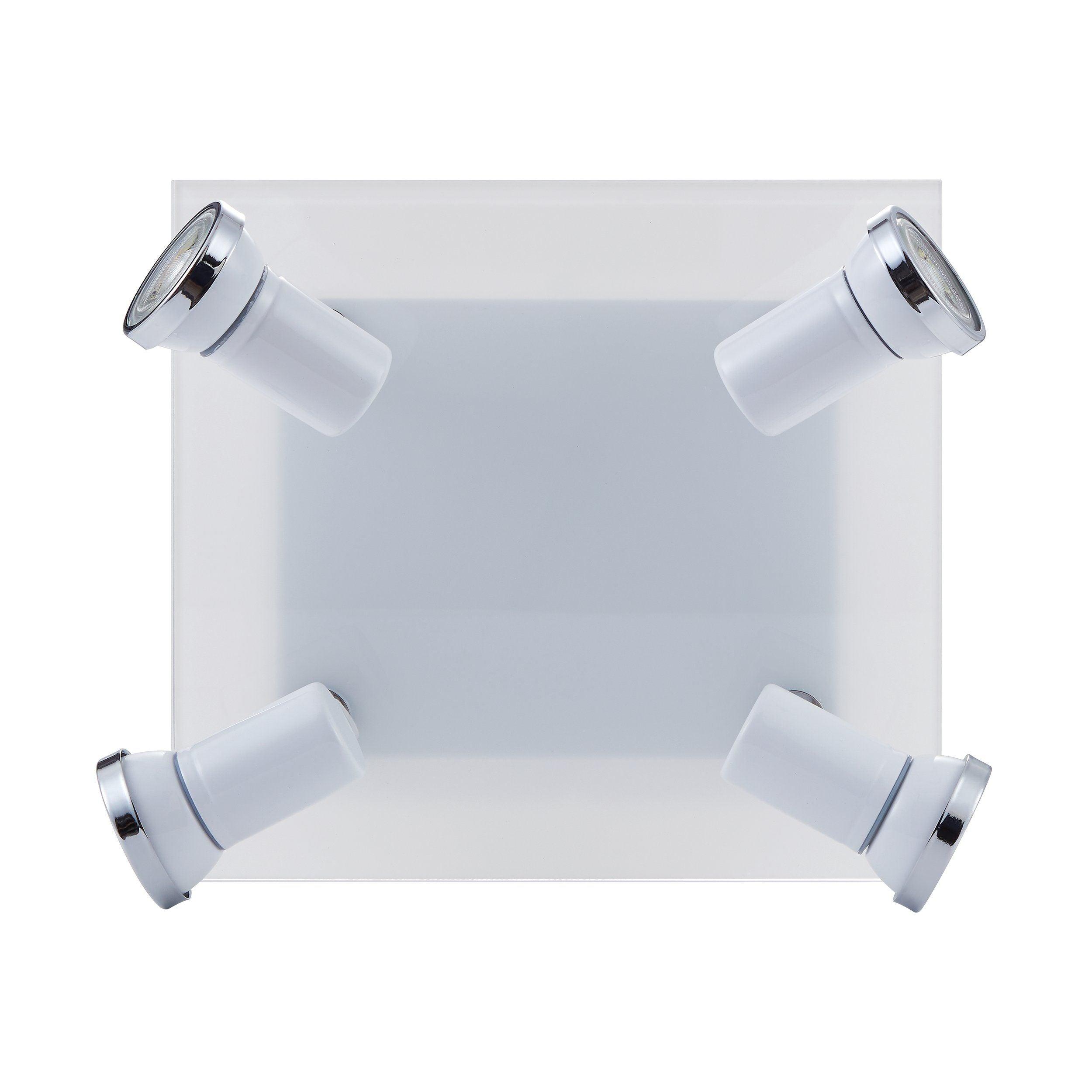 Eglo Tamara 1 White & Chrome 4 Light Bathroom Spotlight Plate