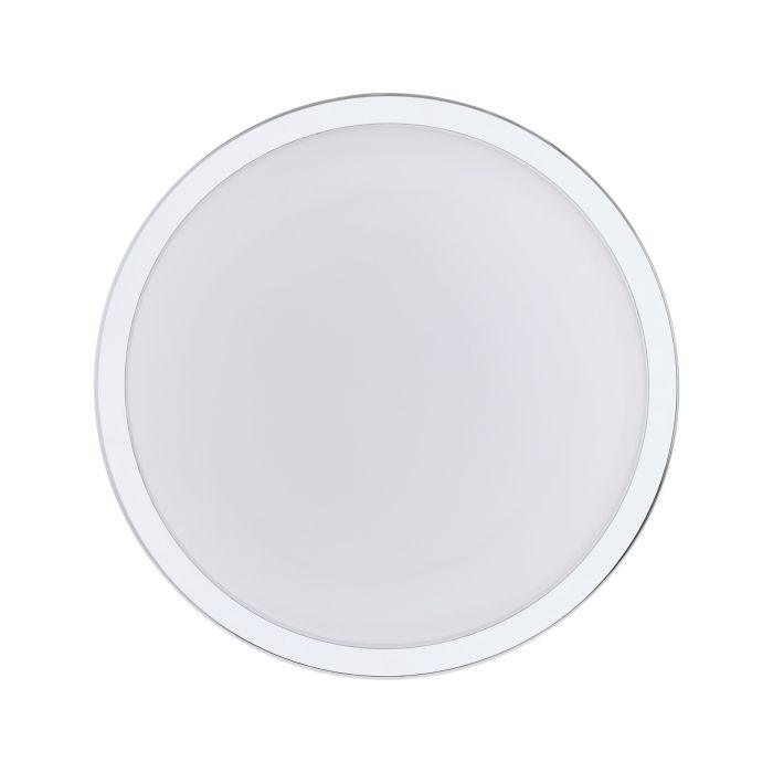 Eglo Palermo 2 Round Chrome LED Flush Ceiling Light - 28cm-WAREHOUSE-40-200326