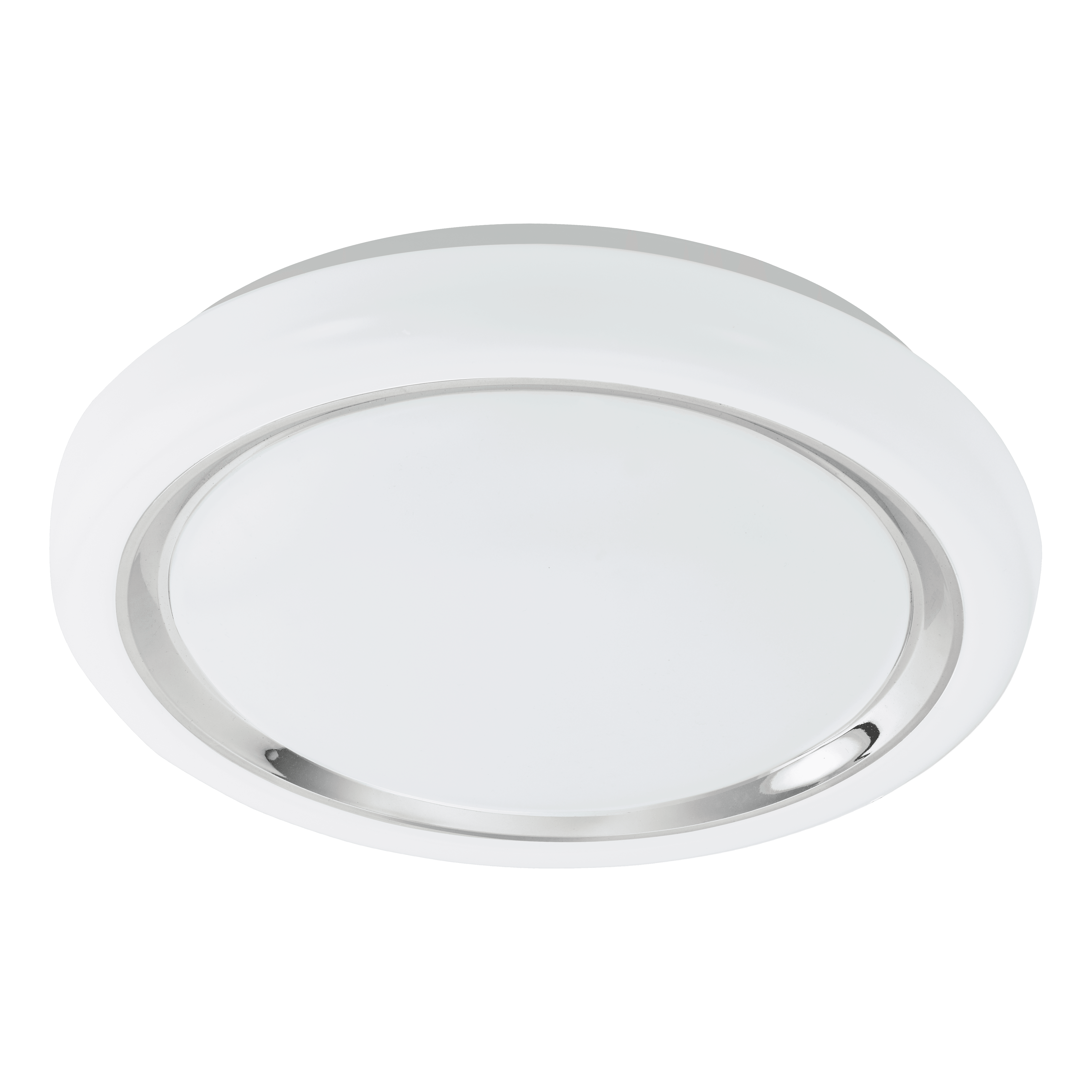 eglo capasso round led white flush ceiling light 34cm living room close up