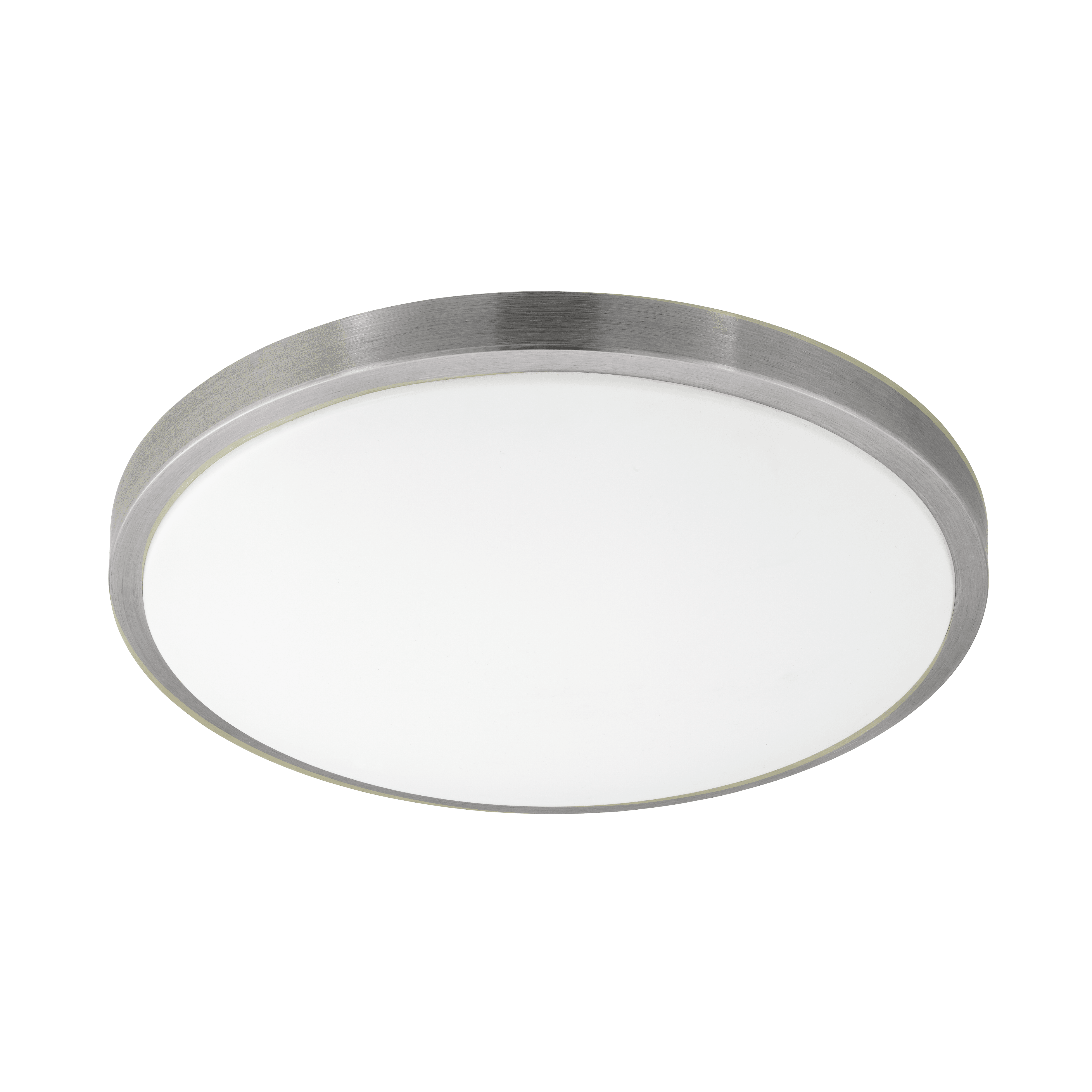 eglo competa 1 nickel round led flush 43cm living room image