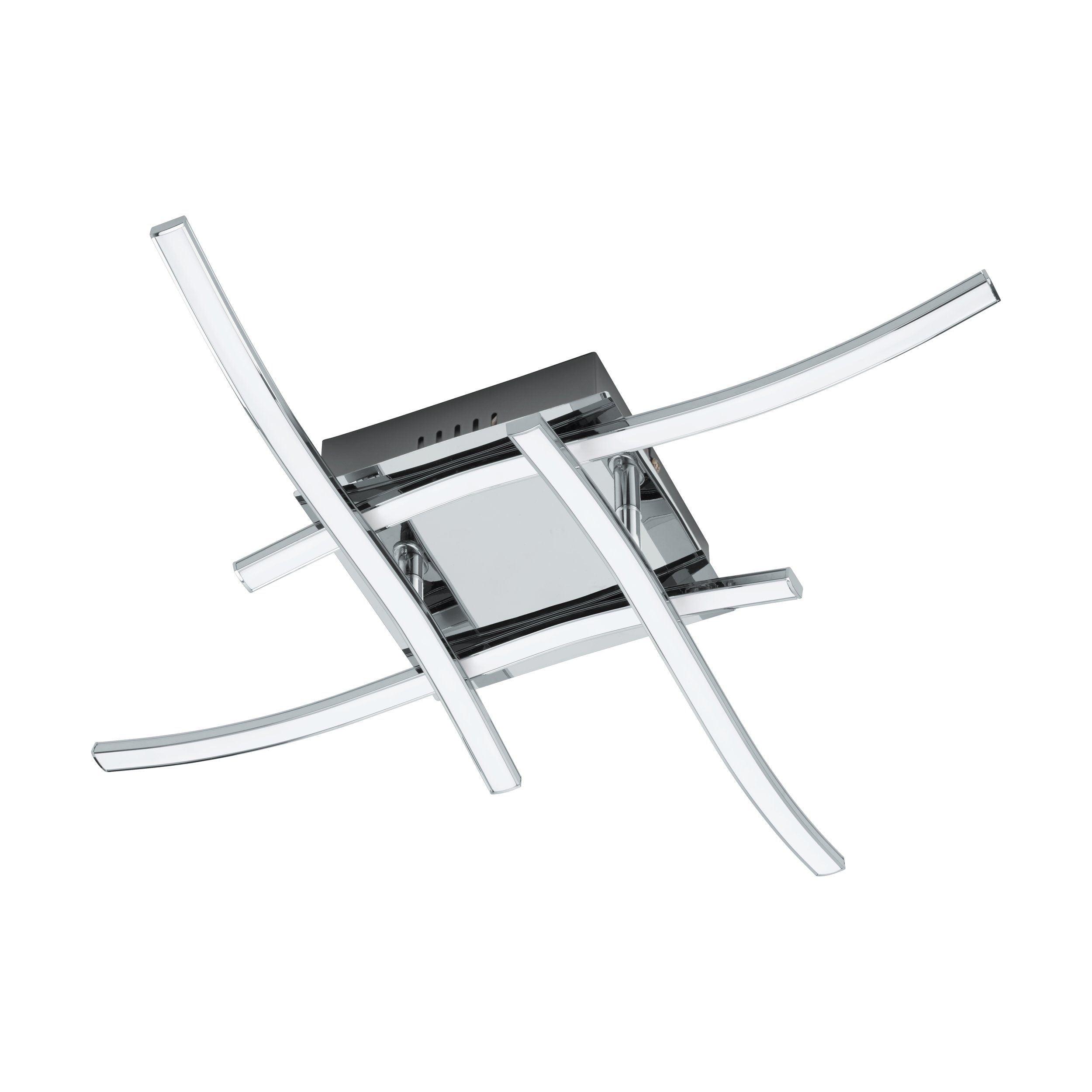 Eglo Valmora Flush Chrome LED Ceiling Light