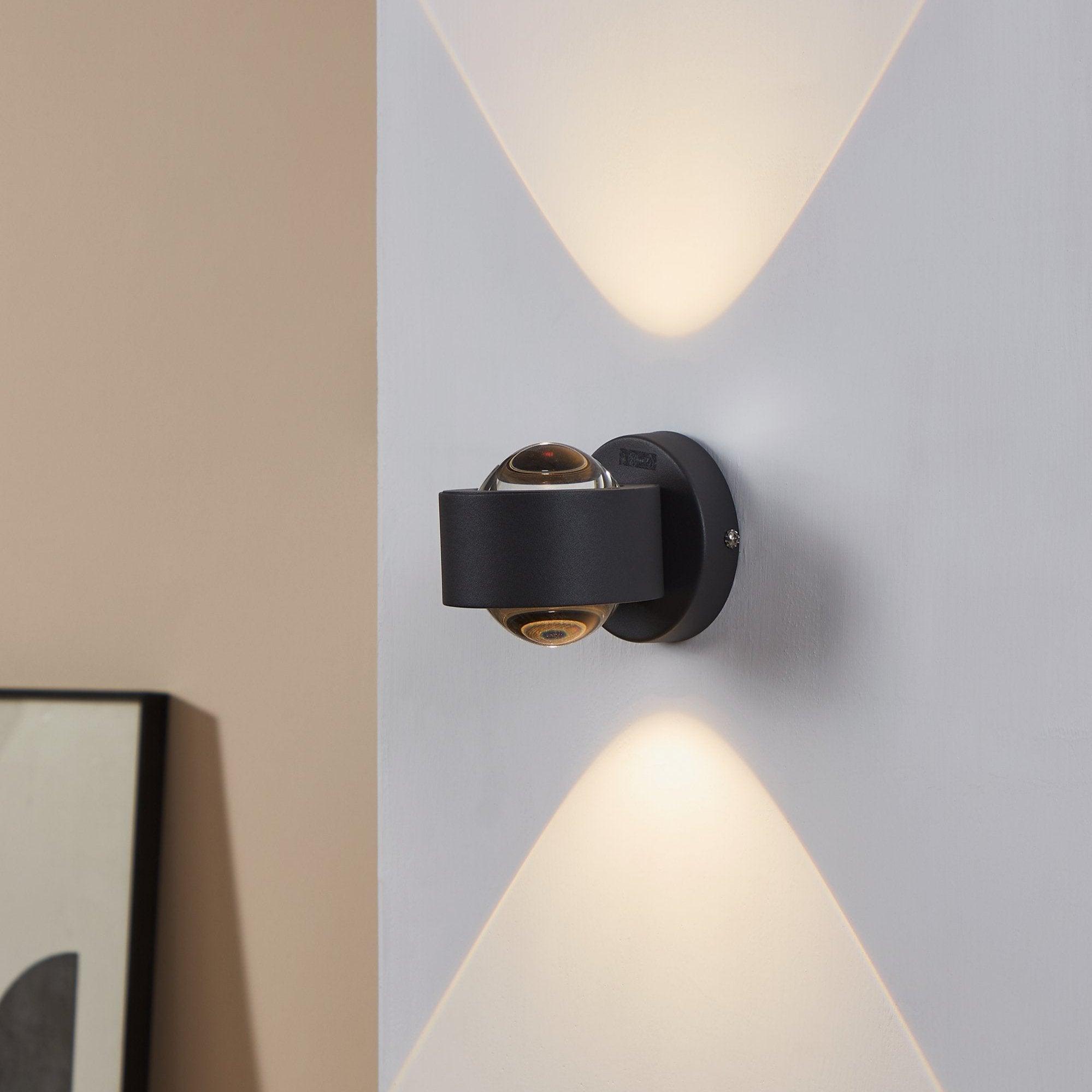 eglo ono 2 grey led up down wall light