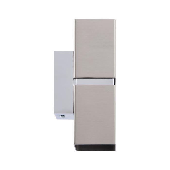 eglo passa 2 light nickel chrome wall light hallway lighting