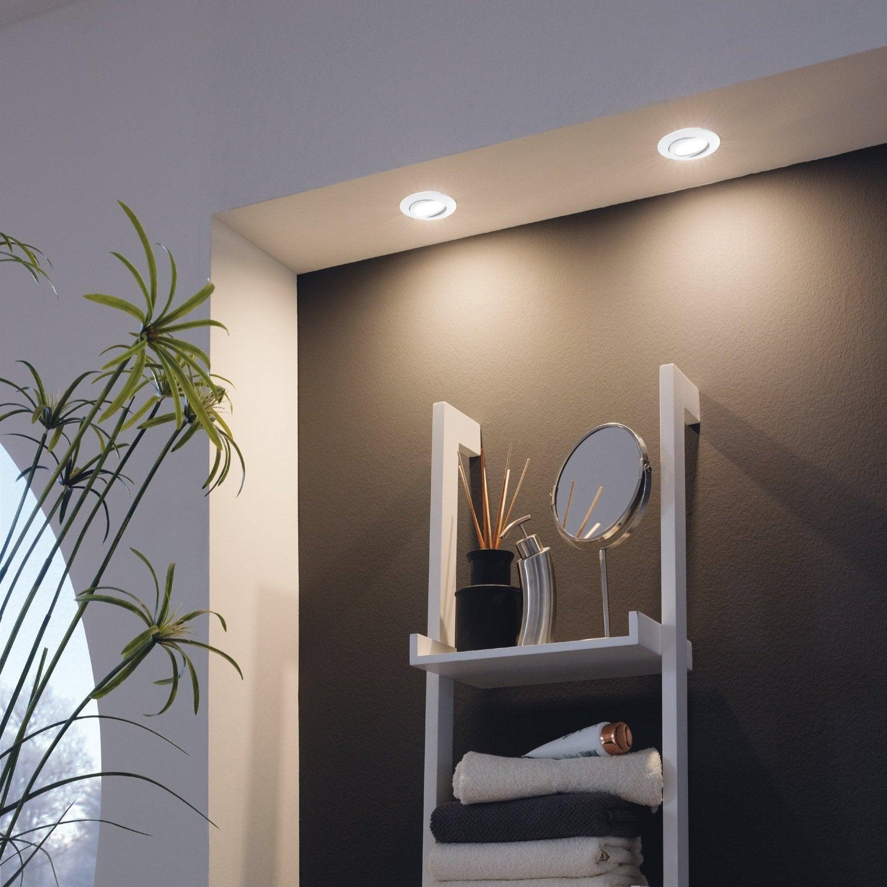 eglo pineda set of 3 led white 4 9w recessed downlights 8 4cm