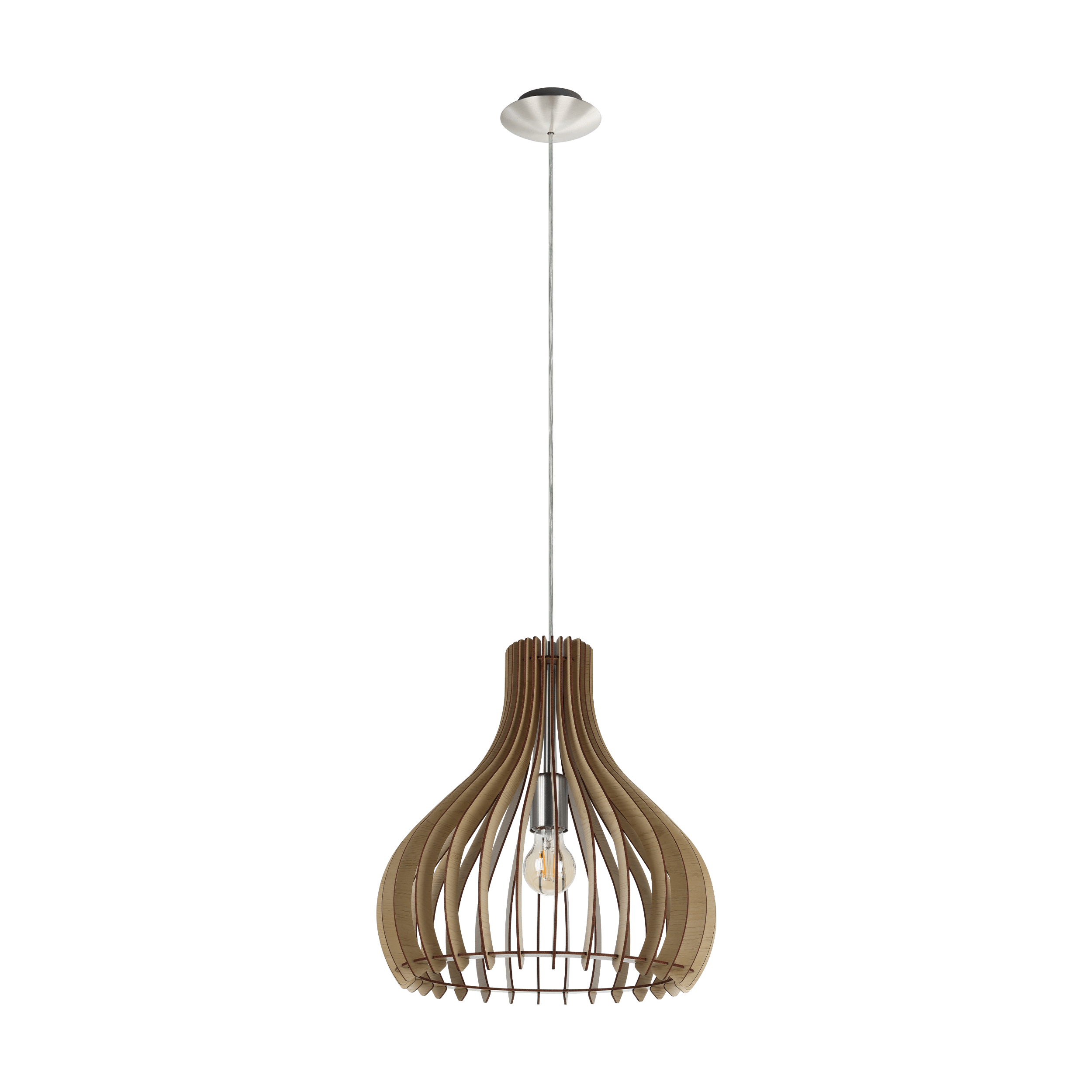 eglo tindori light wood ceiling pendant Kitchen Lighting Close Up