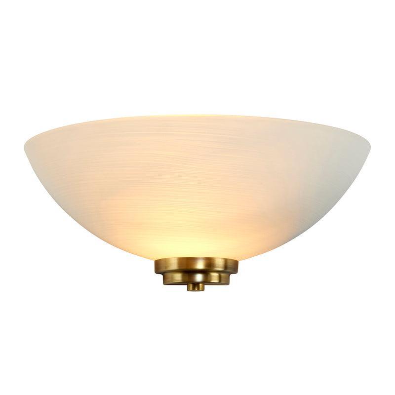 Endon Welles Antique Brass Hallway Wall Light-OPEN-BOX-50-04-09-26