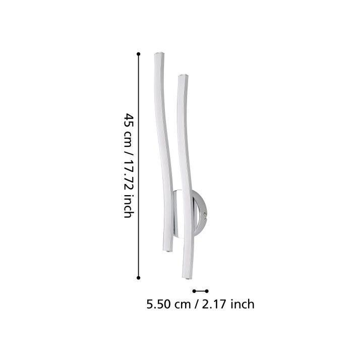 Eglo Valmora Chrome Curved LED Wall light