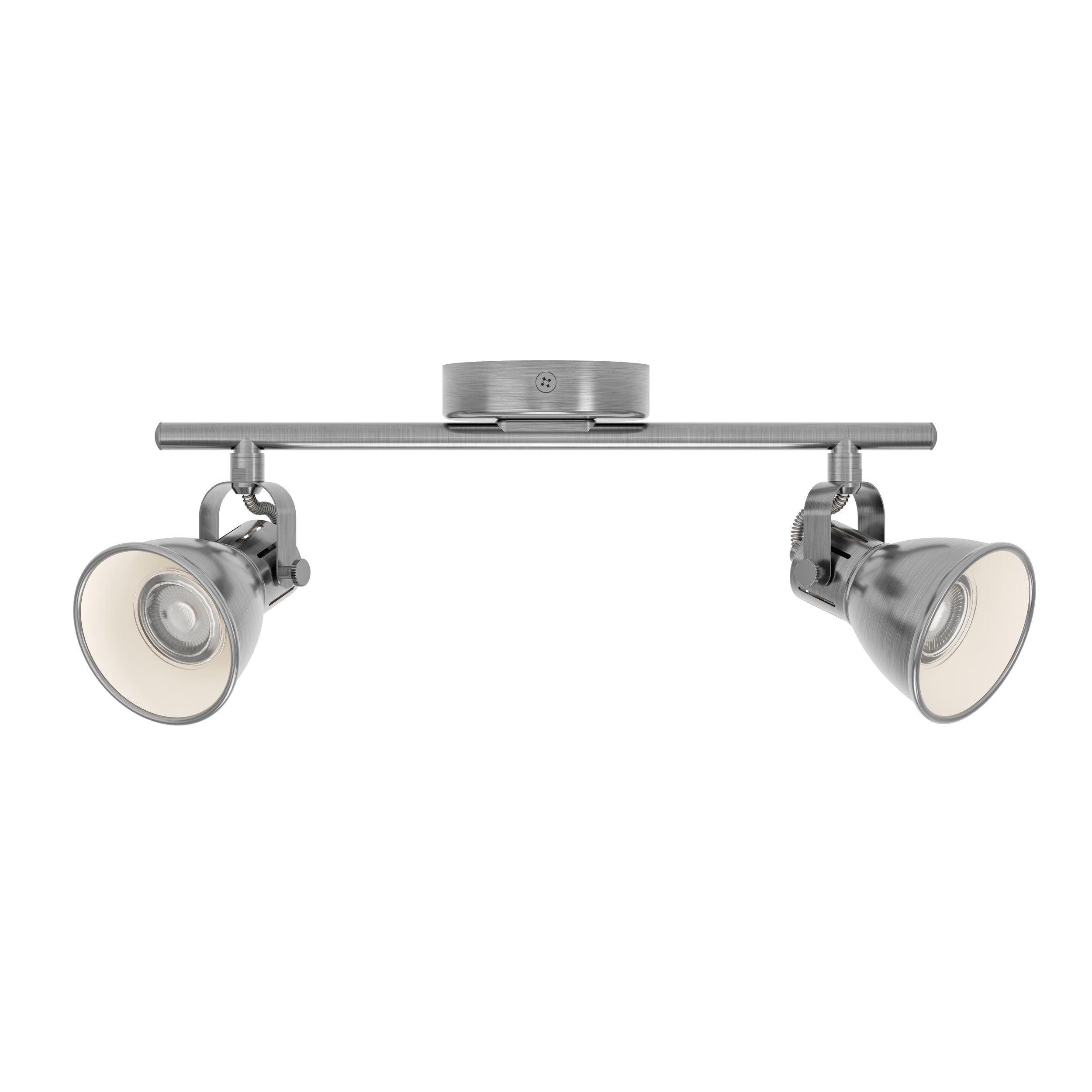 eglo seras nickel 2 light bar spotlight hallway lighting