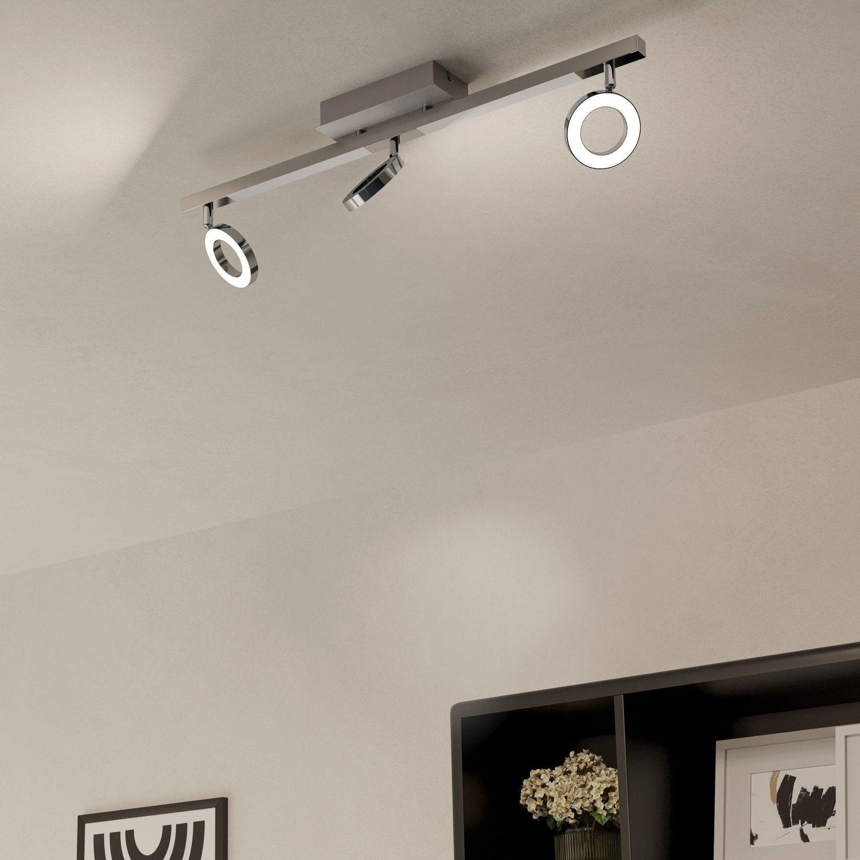 eglo cardillio 1 integrated led chrome 3 light bar spotlight