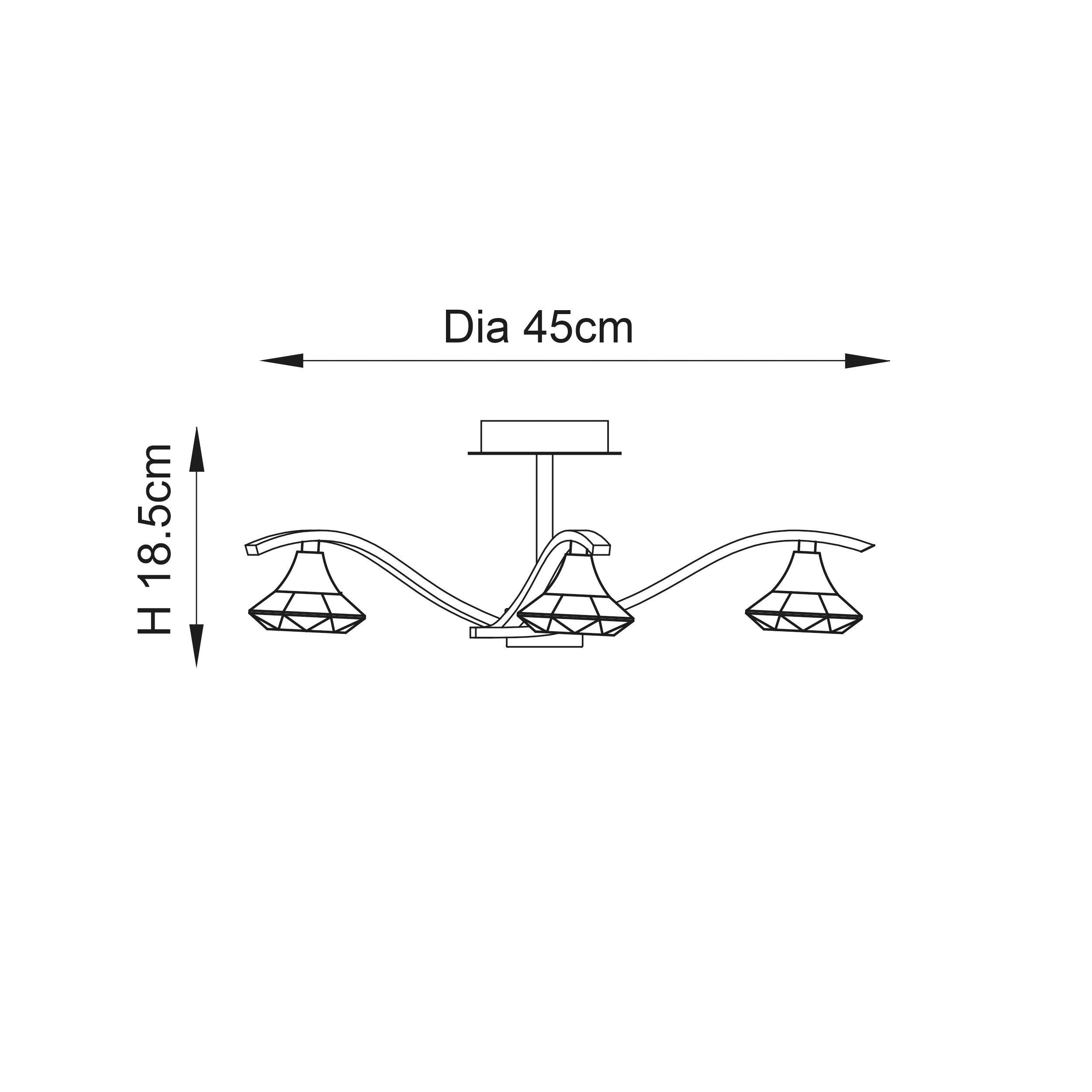 langella 3 arm chrome finish semi flush ceiling light by Endon Lighting Hallway Lighting Ideas