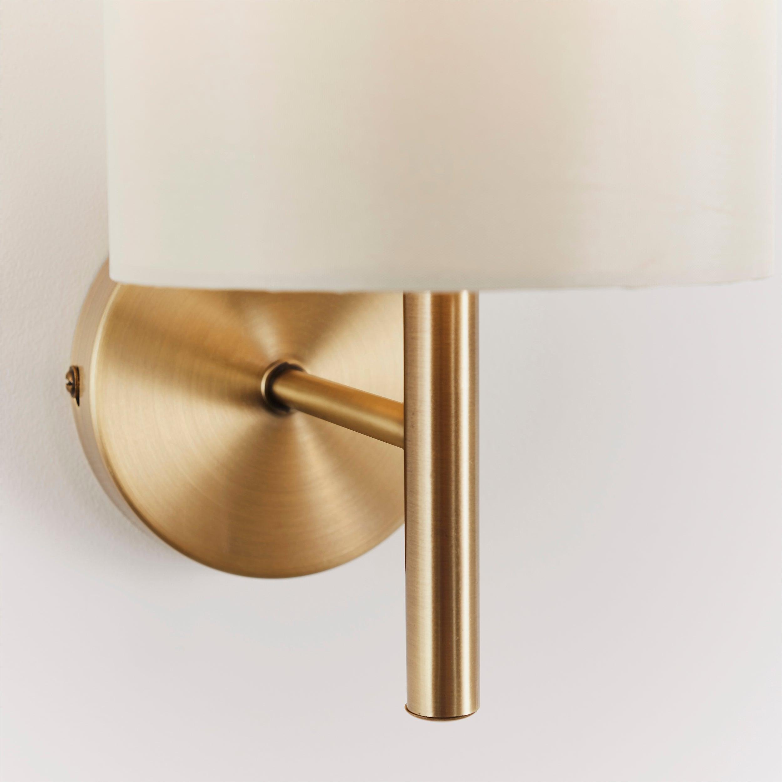 Endon Brio Antique Brass Finish Wall Light-WAREHOUSE-40-290626