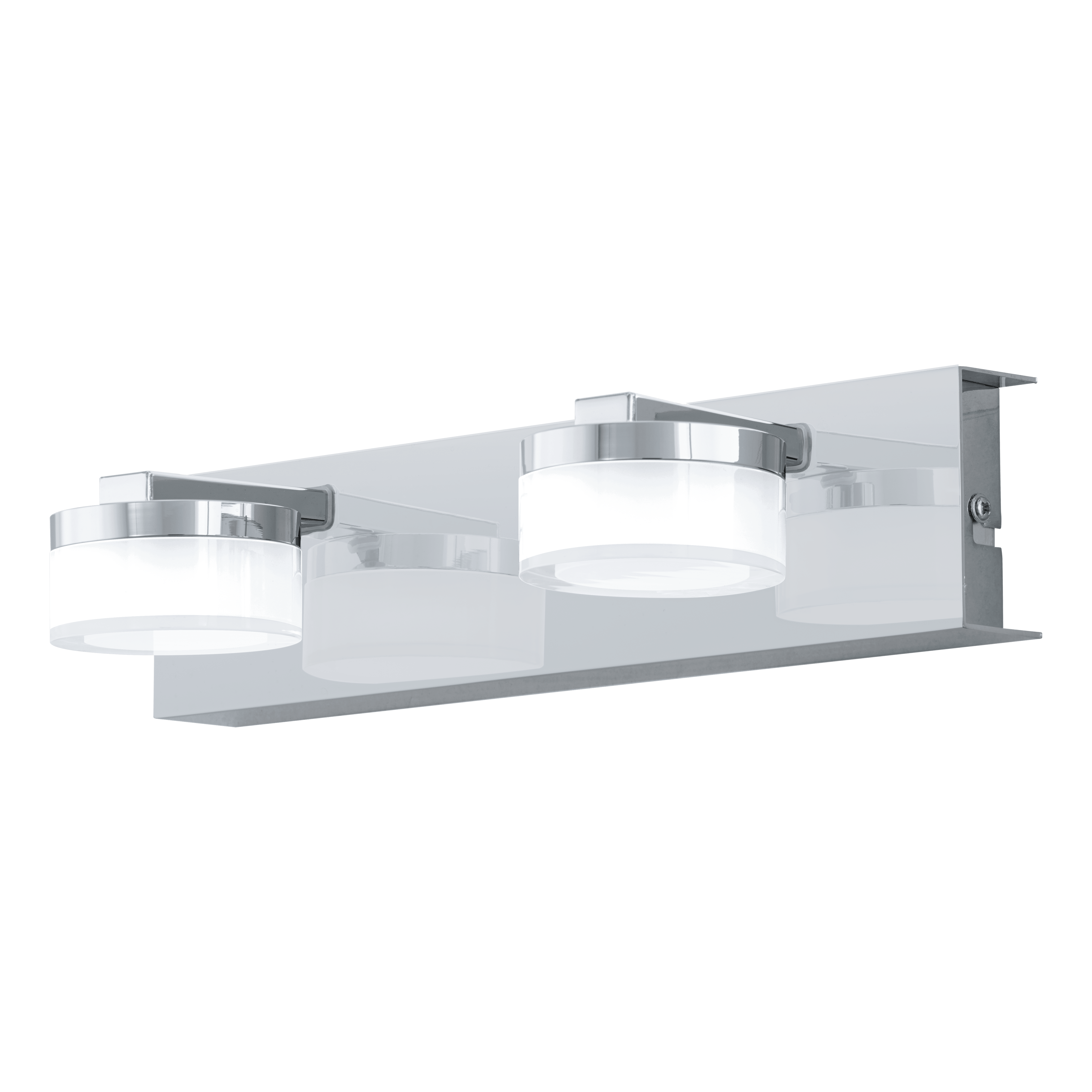 eglo romendo 1 chrome ip44 led bathroom double wall light