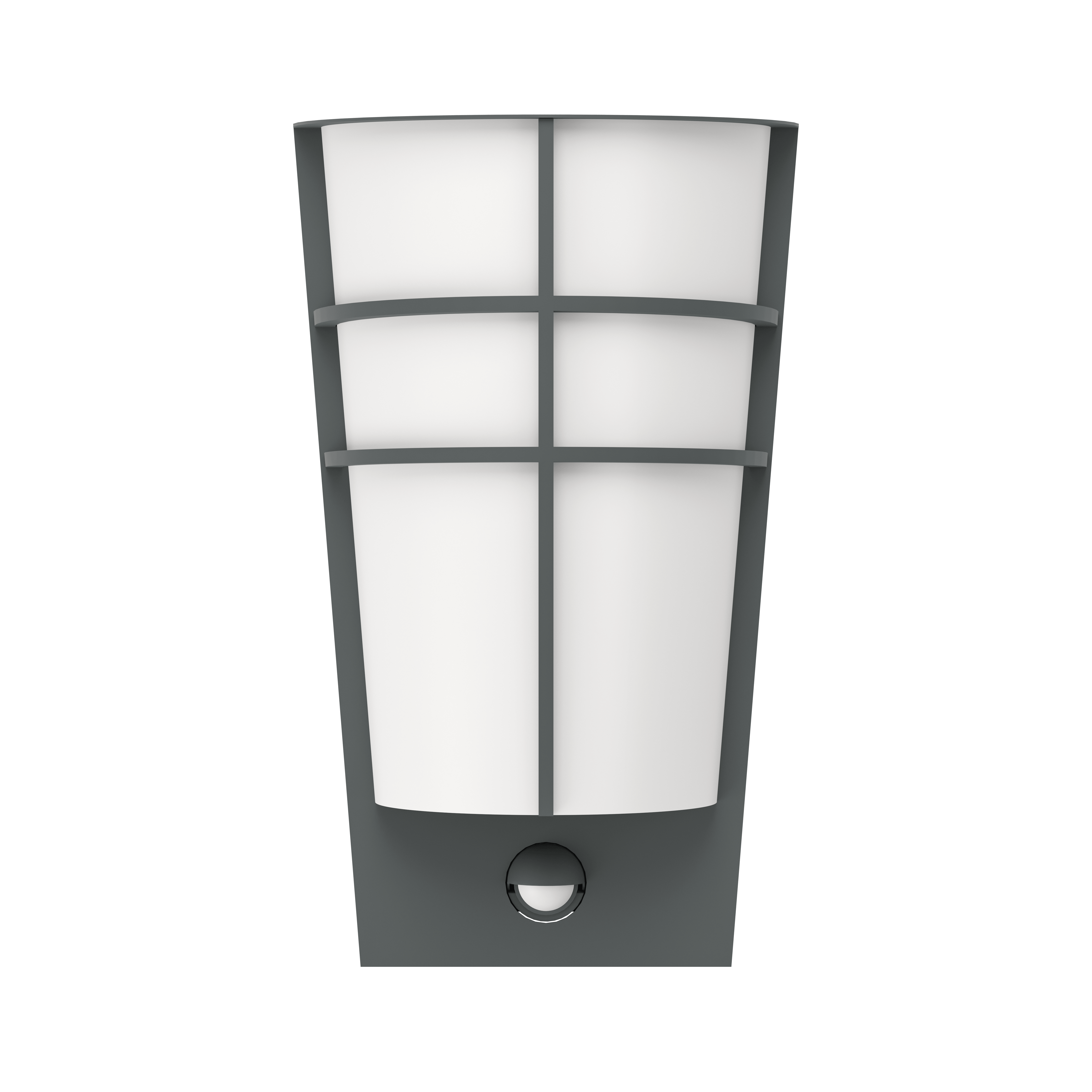 eglo breganzo 1 led grey pir outdoor wall light ip44 living room close up