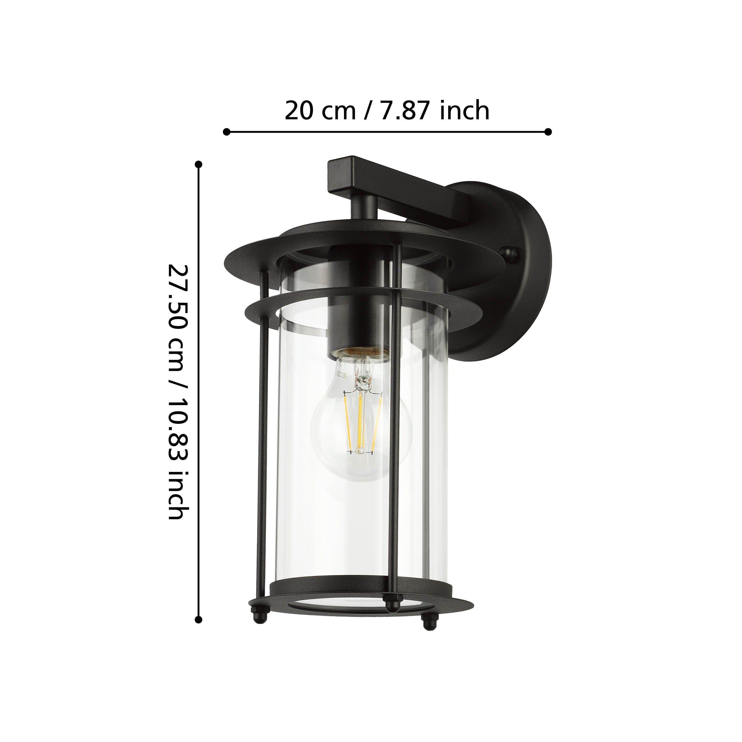 Eglo Valdeo IP44 Black Outdoor Wall Light