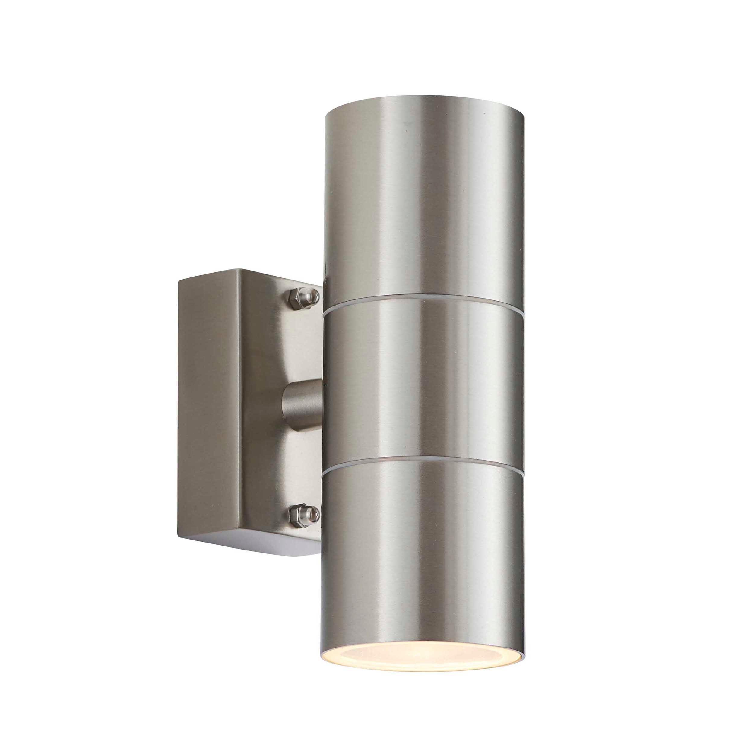 canon polished stainless steel finish outdoor wall light el 40095 by Endon Lighting Living Room Unlit Shot