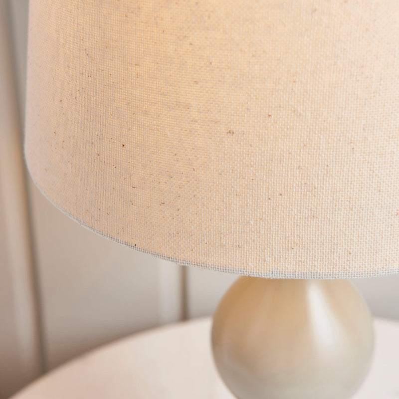 Marsham Taupe Painted Wood And Ivory Faux Linen Table Lamp-Endon Lighting-Living-Room-Tiffany Lighting Direct-[image-position]