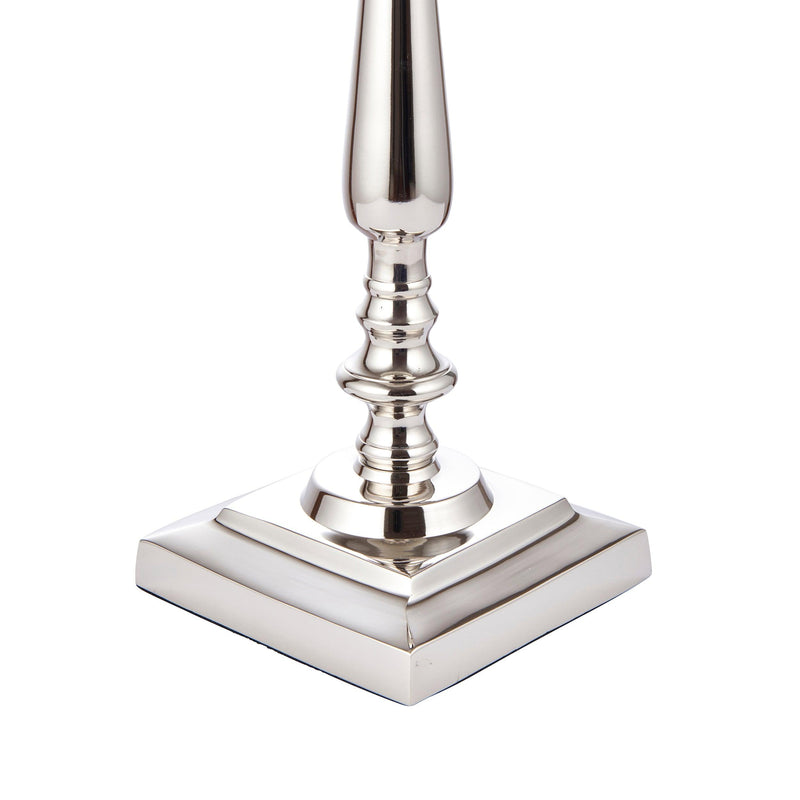 Endon Leaf Polished Nickel Large Table Lamp (Base Only)-Endon Lighting-Living-Room-Tiffany Lighting Direct-[image-position]