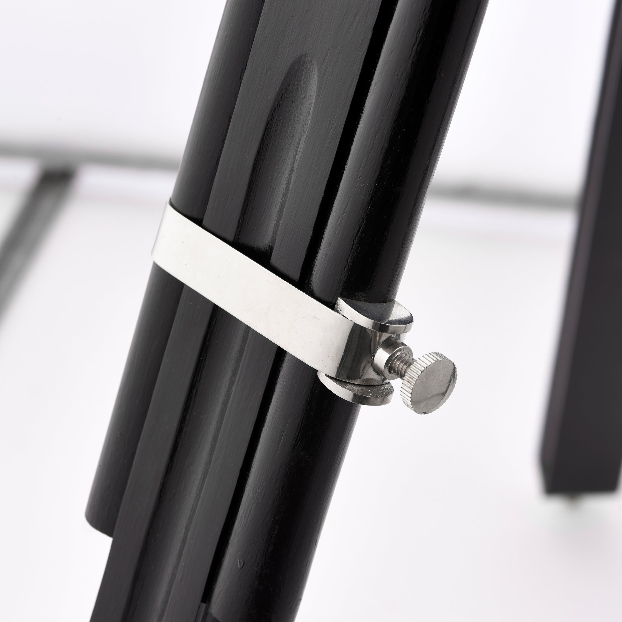 Tripod Dark Mango Wood & Nickel Floor Lamp Base