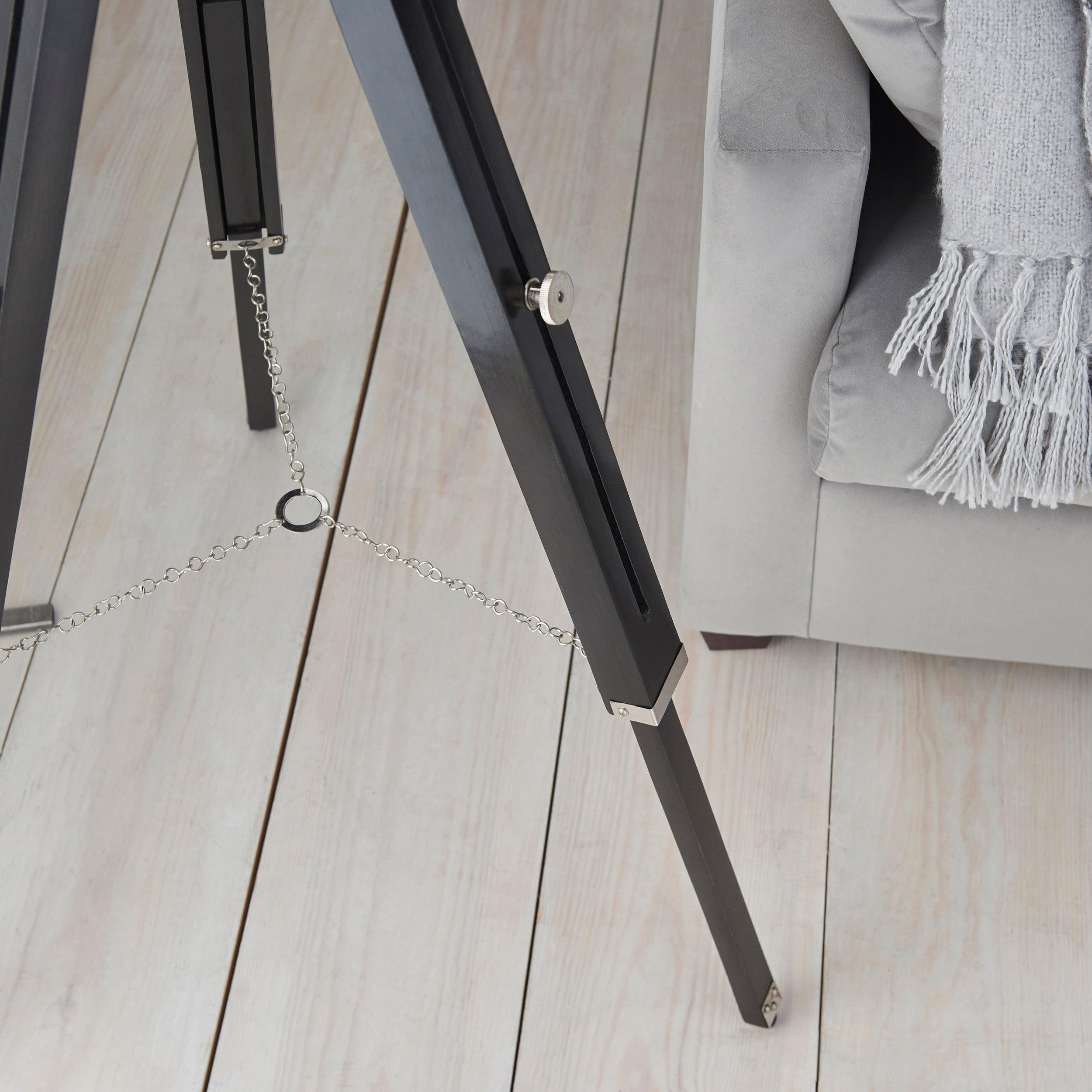 nautical polished nickel finish and matt black floor lamp by Endon Lighting Kitchen Lights