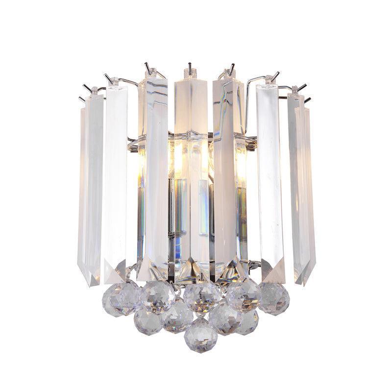 Endon Fargo chrome Plate & Clear Acrylic 2 Light Wall Light-OPEN-BOX