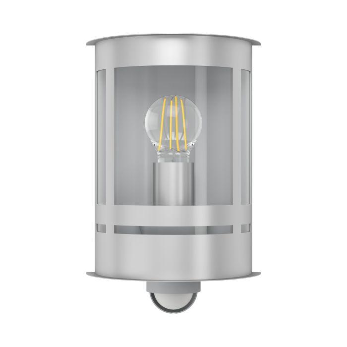 Eglo Tribano IP44 Curved Stainless Steel PIR Outdoor Wall Light
